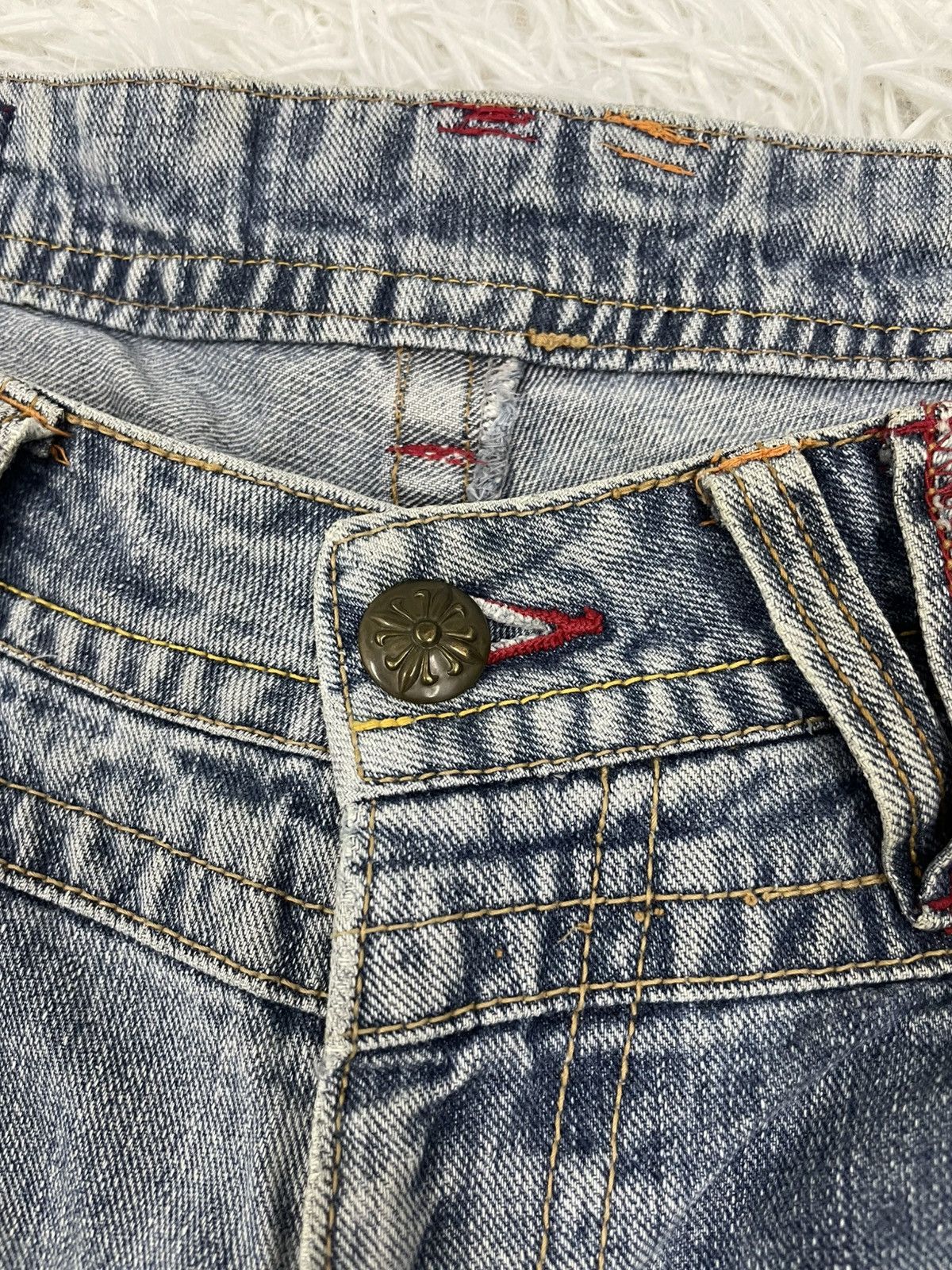 Japanese Brand Skull The World of Freedom Flare Jeans Pant Size US 33 - 8 Thumbnail