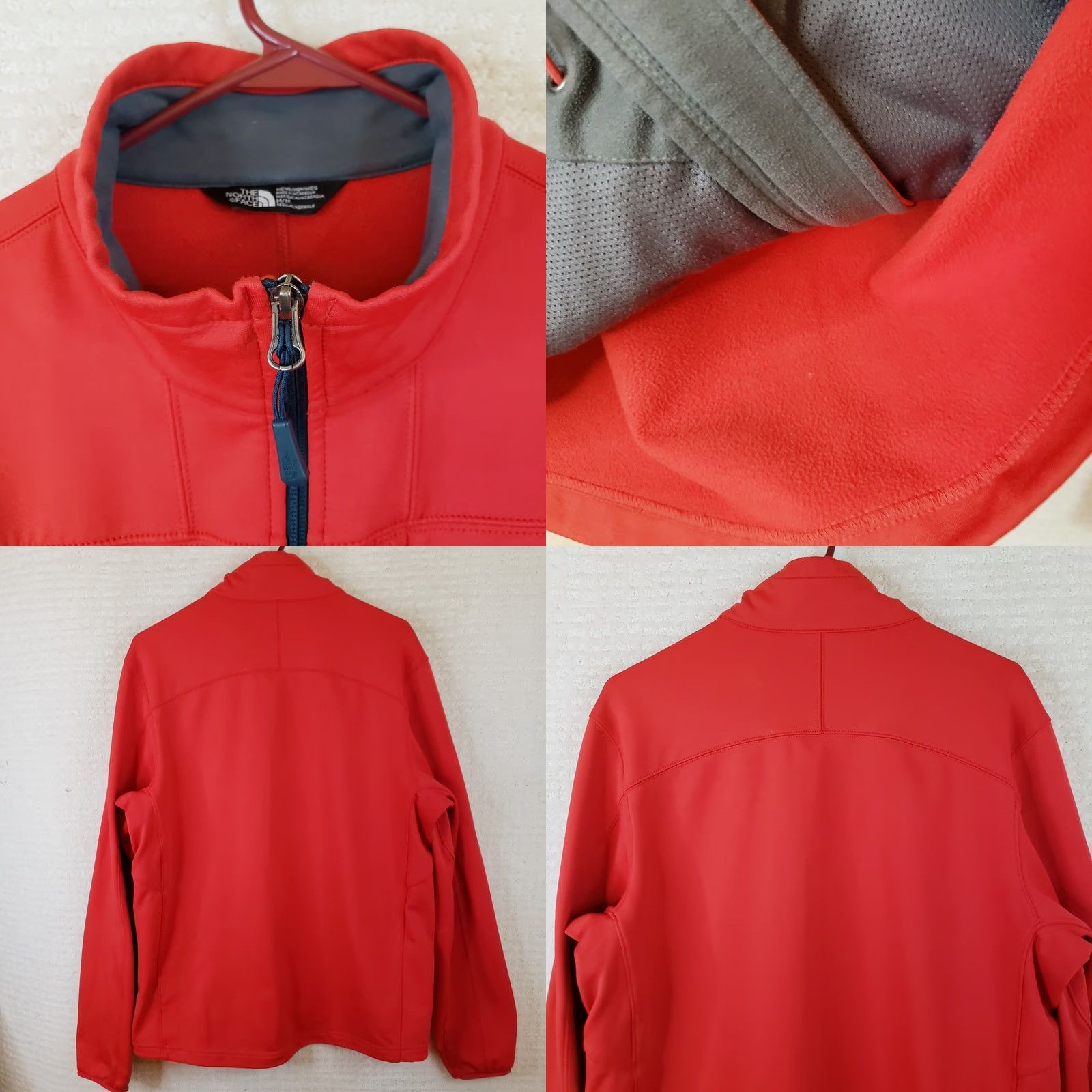 The North Face The North Face Mens Medium Soft Shell Jacket Full Zip Red Lined Red Size US M / EU 48-50 / 2 - 8 Thumbnail
