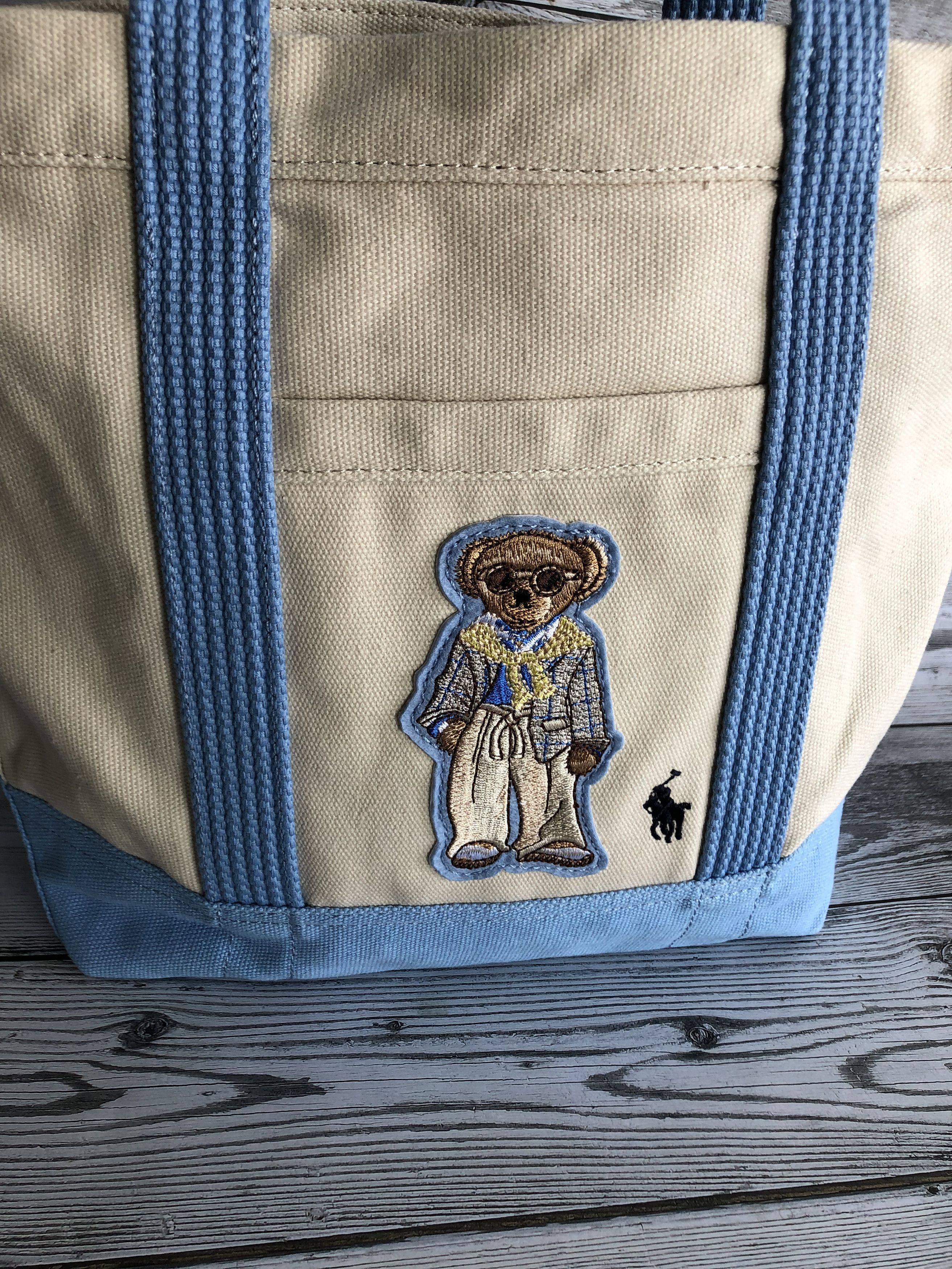Polo Ralph Lauren Polo Ralph Lauren Small Canvas Polo Bear Tote Bag Size ONE SIZE - 3 Thumbnail