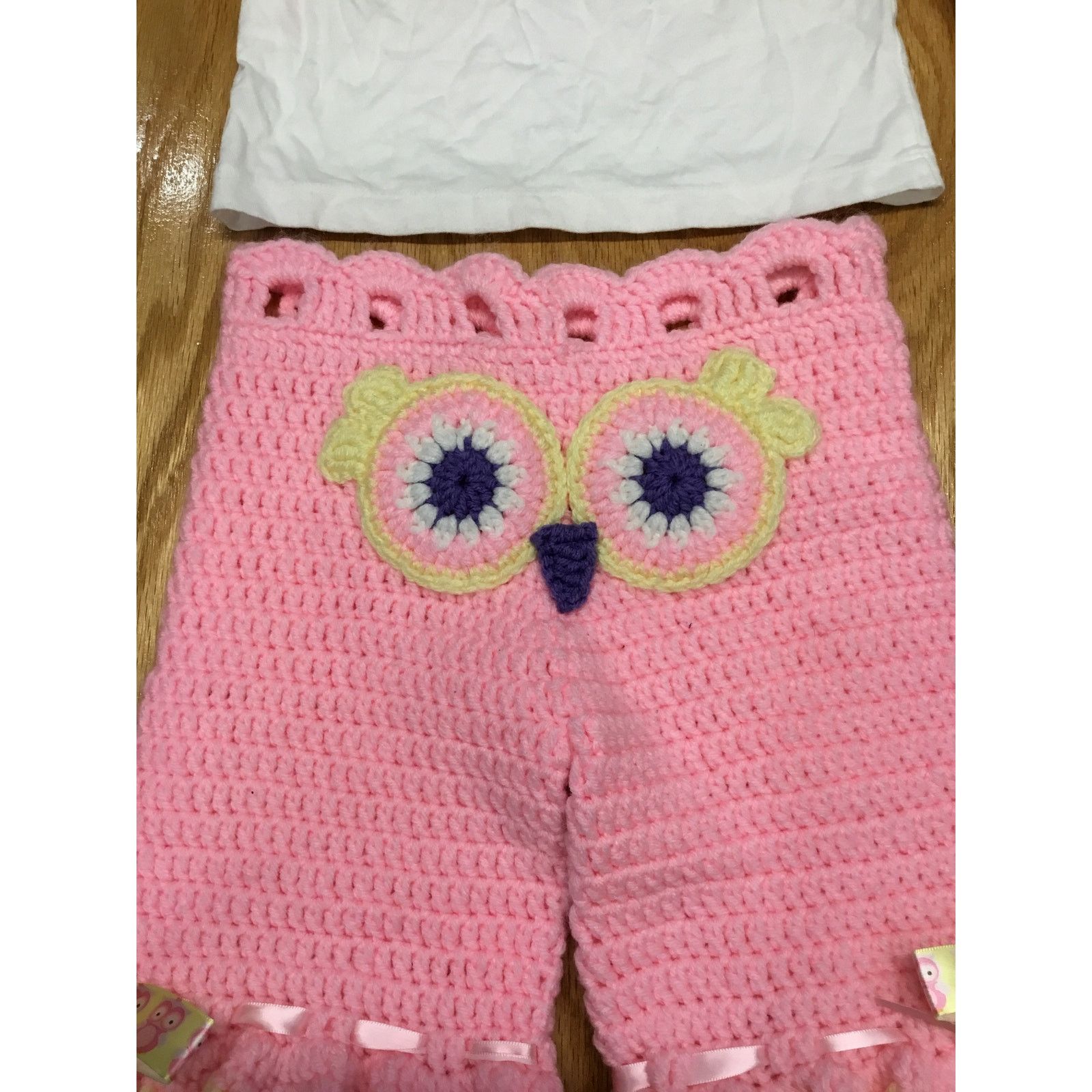 Faded Glory Faded Glory Pants Shirt 2-Piece Set Girls XS (4-5) Pink Knit Size XS / US 0-2 / IT 36-38 - 9 Thumbnail