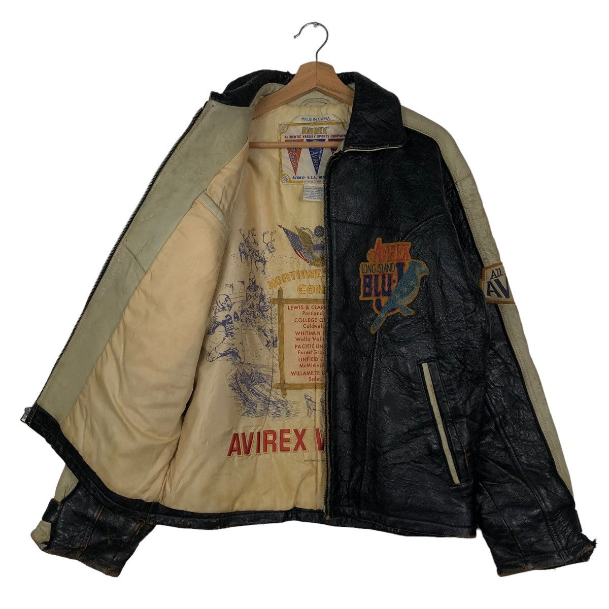 Avirex 🔥80’s Vintage Avirex Leather Varsity Jacket Size US S / EU 44-46 / 1 - 8 Thumbnail
