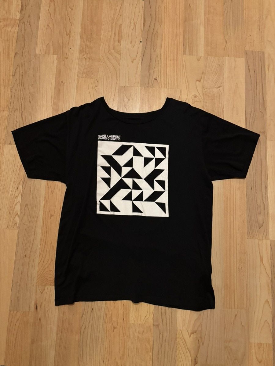 Saint Laurent Paris Saint Laurent Geometric tee Size US M / EU 48-50 / 2 - 1 Thumbnail