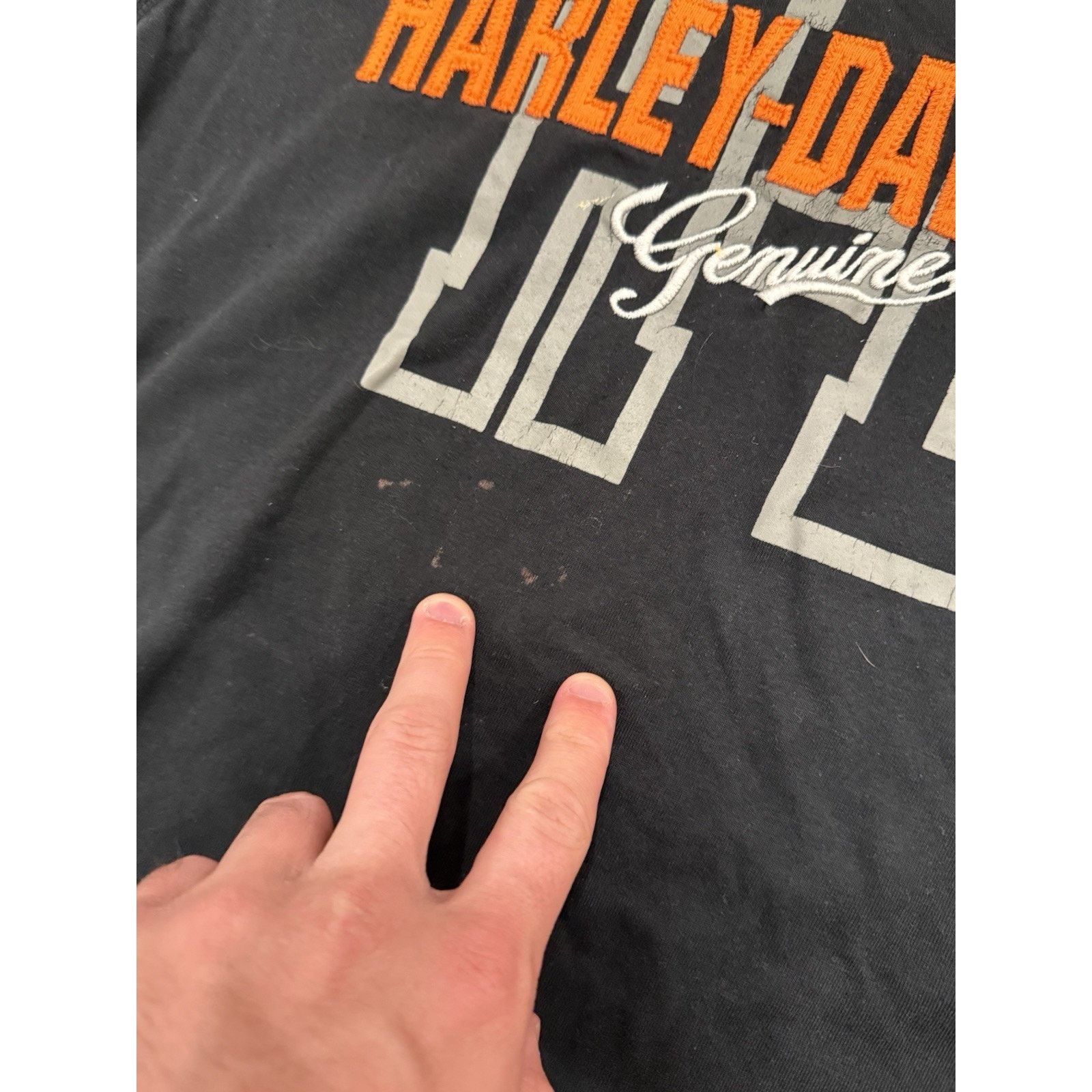 Harley Davidson Harley Davidson Vintage 2004 T-Shirt Stripe Men’s XL Stain Size US XL / EU 56 / 4 - 4 Thumbnail