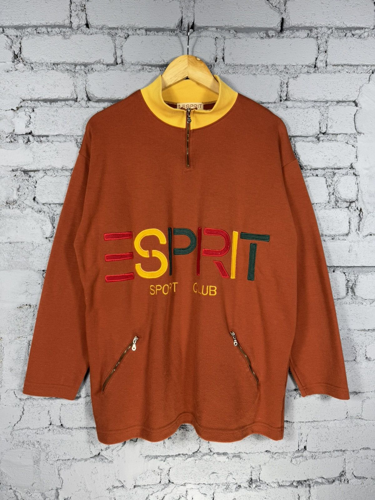 ESPIRIT Vintage Espirit Sport Club Big Logo Sweatshirt Size US L / EU 52-54 / 3 - 1 Thumbnail
