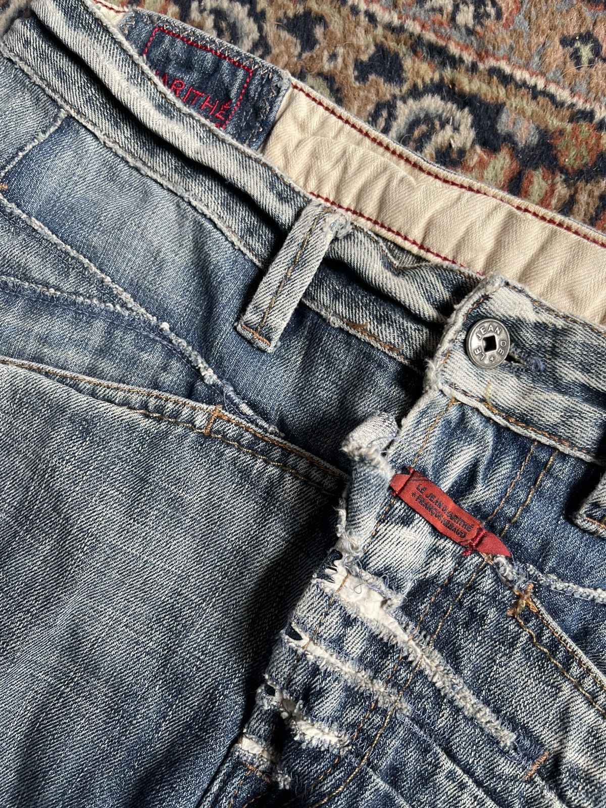 Marithe + Francois Girbaud Vintage Girbaud Jeans Distressed RARE Size US 31 - 3 Thumbnail