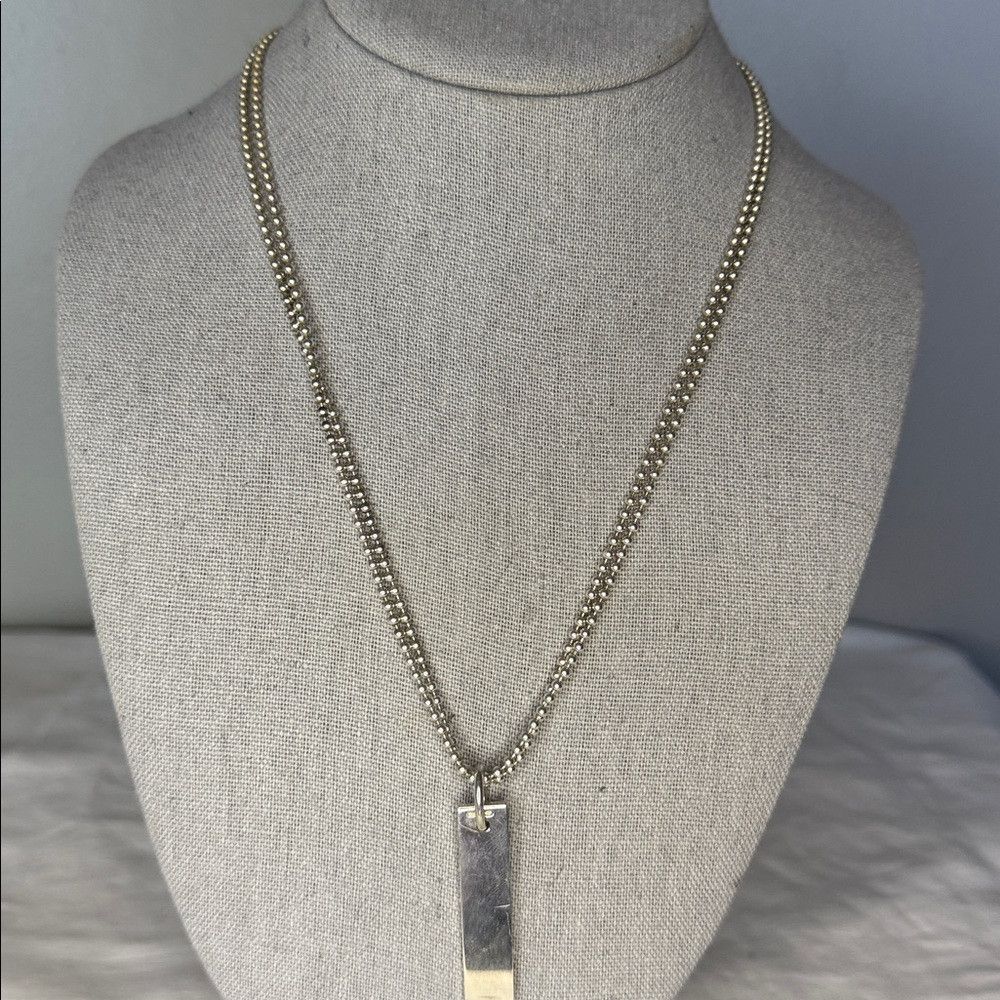 Gucci Gucci 925 Sterling Silver Double Ball Chain Necklace with R Size ONE SIZE - 5 Thumbnail