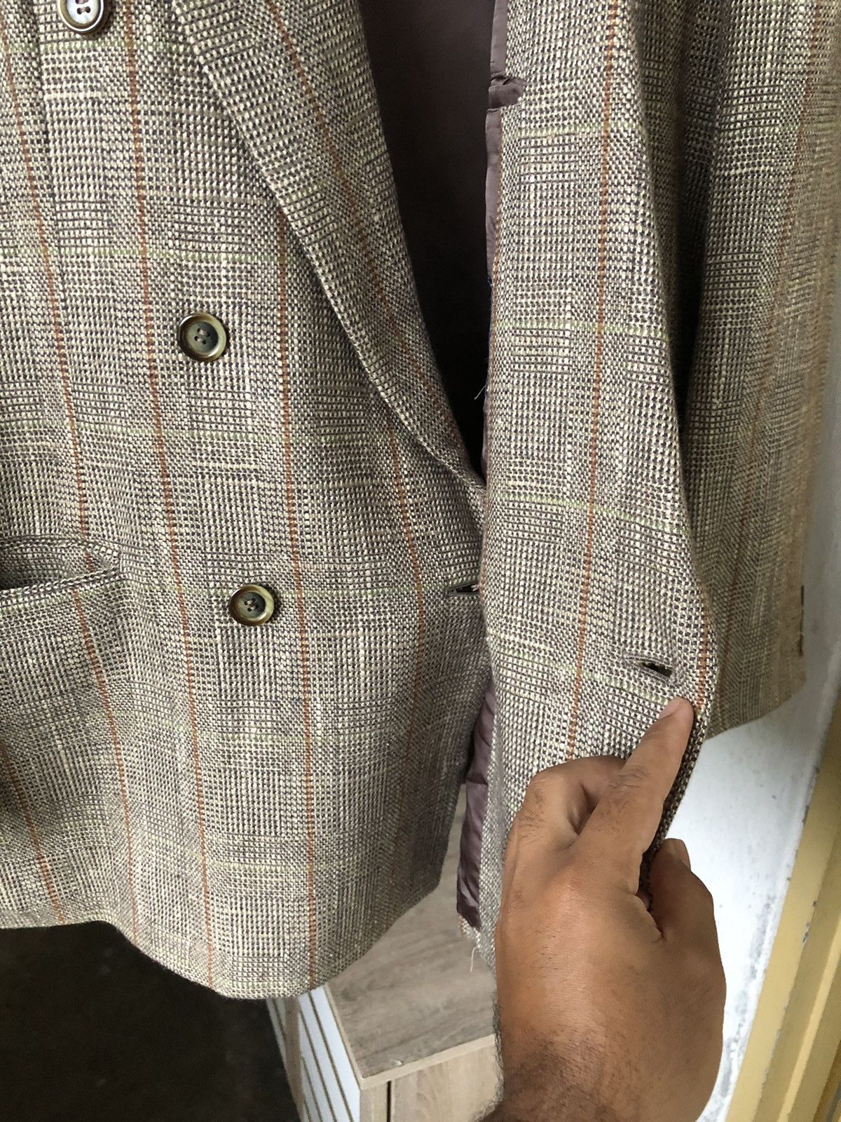 Issey Miyake Vintage Issey Miyake Tete Homme Tweed Wool Blend Silk Jacket Size US M / EU 48-50 / 2 - 10 Thumbnail