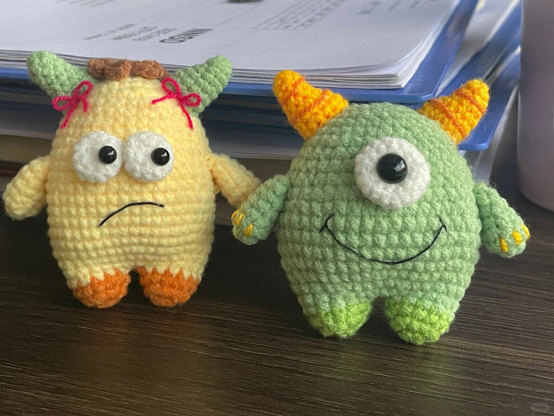 Other Hand-Crocheted Little Monster Keychain Size ONE SIZE - 3 Thumbnail
