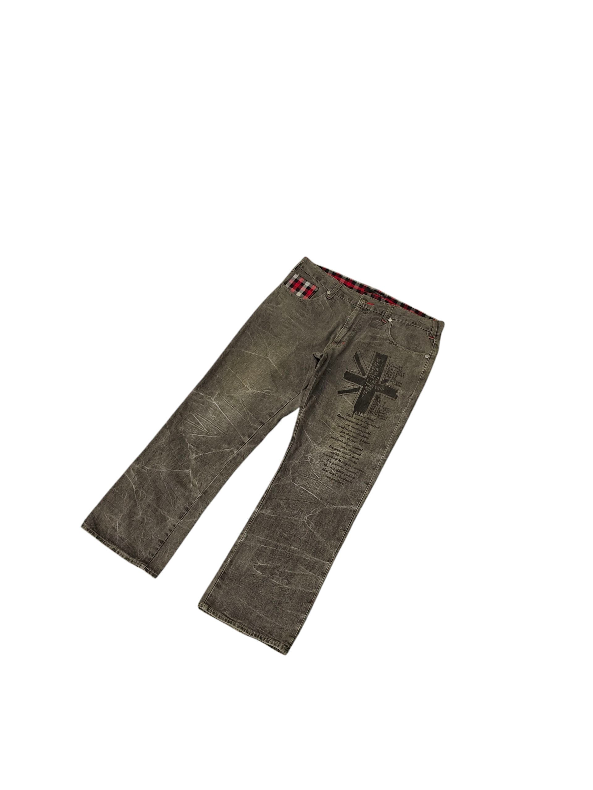Hysteric Glamour × Undercover Vintage Dominate Japan Cross Poem Clawmark Denim Jeans Size US 40 / EU 56 - 2 Thumbnail