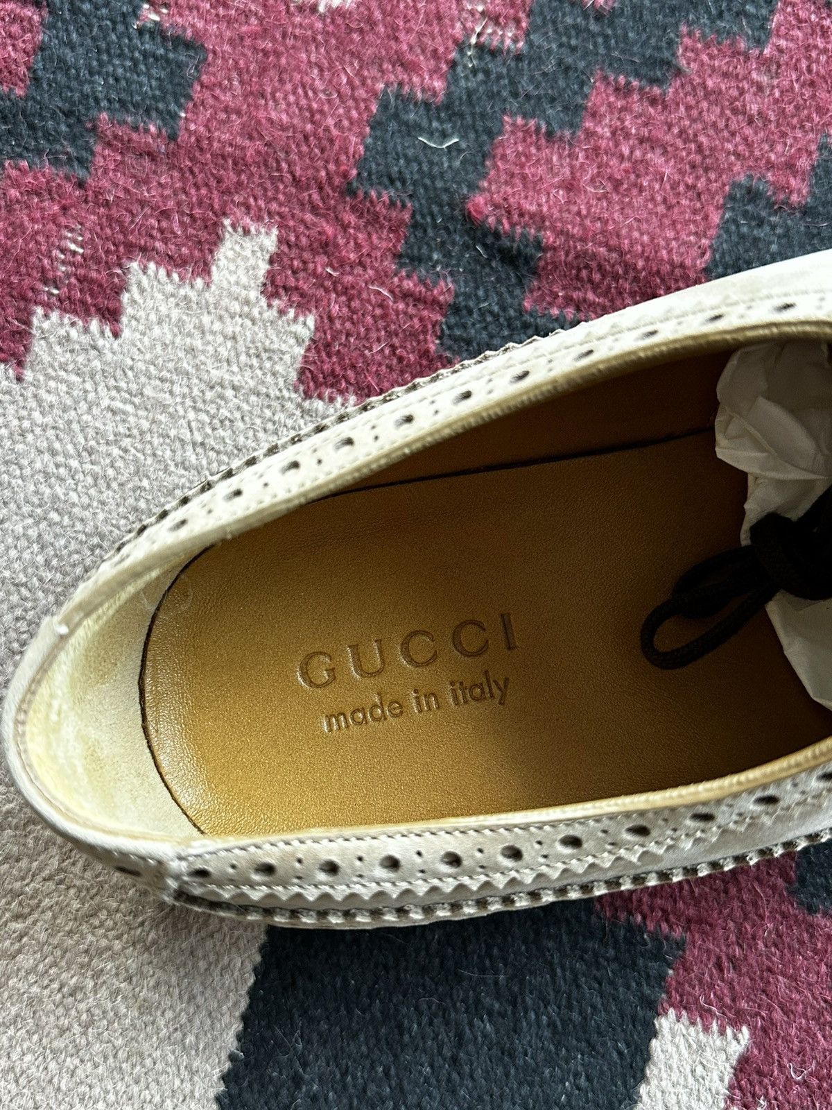 Gucci Gucci Suede Lasercut Accents Brogues Neutrals Oxfords Shoes Size US 10.5 / EU 43-44 - 9 Thumbnail