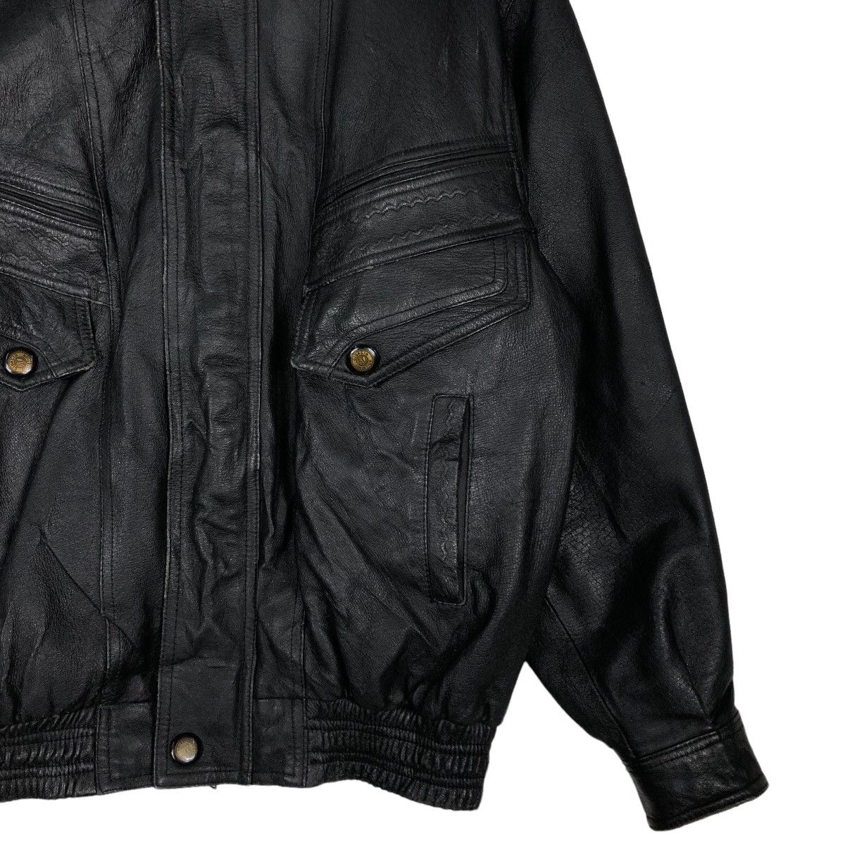 Japanese Brand 🔥Biker Leather Jacket F Concept Men Gold Issey Miyake Size US M / EU 48-50 / 2 - 5 Thumbnail