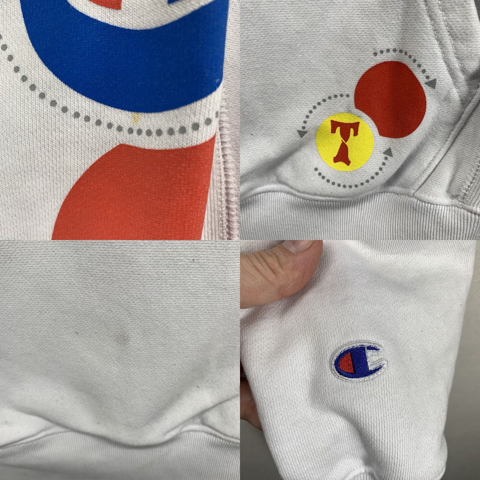 Champion VINTAGE? (No - it's not vintage) Champion Reverse Weave Hoodie Pullover Unisex Adults S White Graphic Print 90s Hip Hop Reversible Heavyweight Size US S / EU 44-46 / 1 - 8 Thumbnail