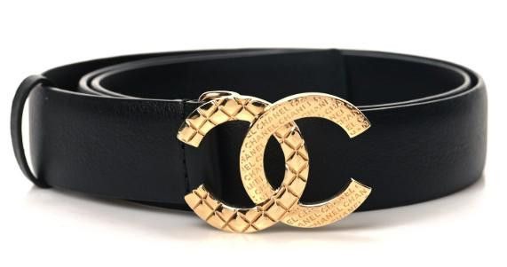Chanel Chanel Black Leather Belt with Gold CC Logo Sz 80 BNIB Size ONE SIZE - 1 Thumbnail