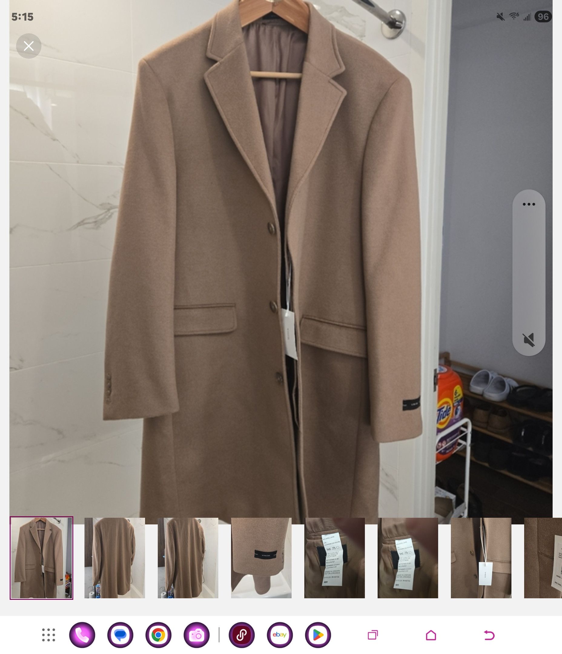 Vince Vince Camel Cashmere and Wool Coat 46R Size US XL / EU 56 / 4 - 1 Thumbnail