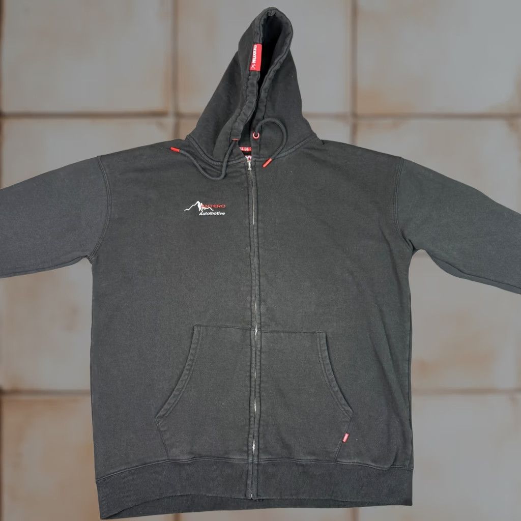 Dixxon Flannel Co Mens 1XL Hoodie Black Full Zip Fleece Antero Automotive Logo, Men's
