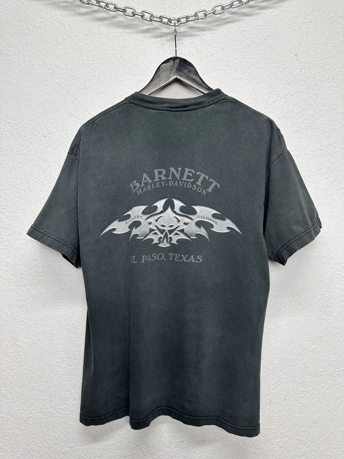 Harley Davidson Harley Davidson T-shirt Vintage Black Faded Moto Leather Size US M / EU 48-50 / 2 - 8 Thumbnail