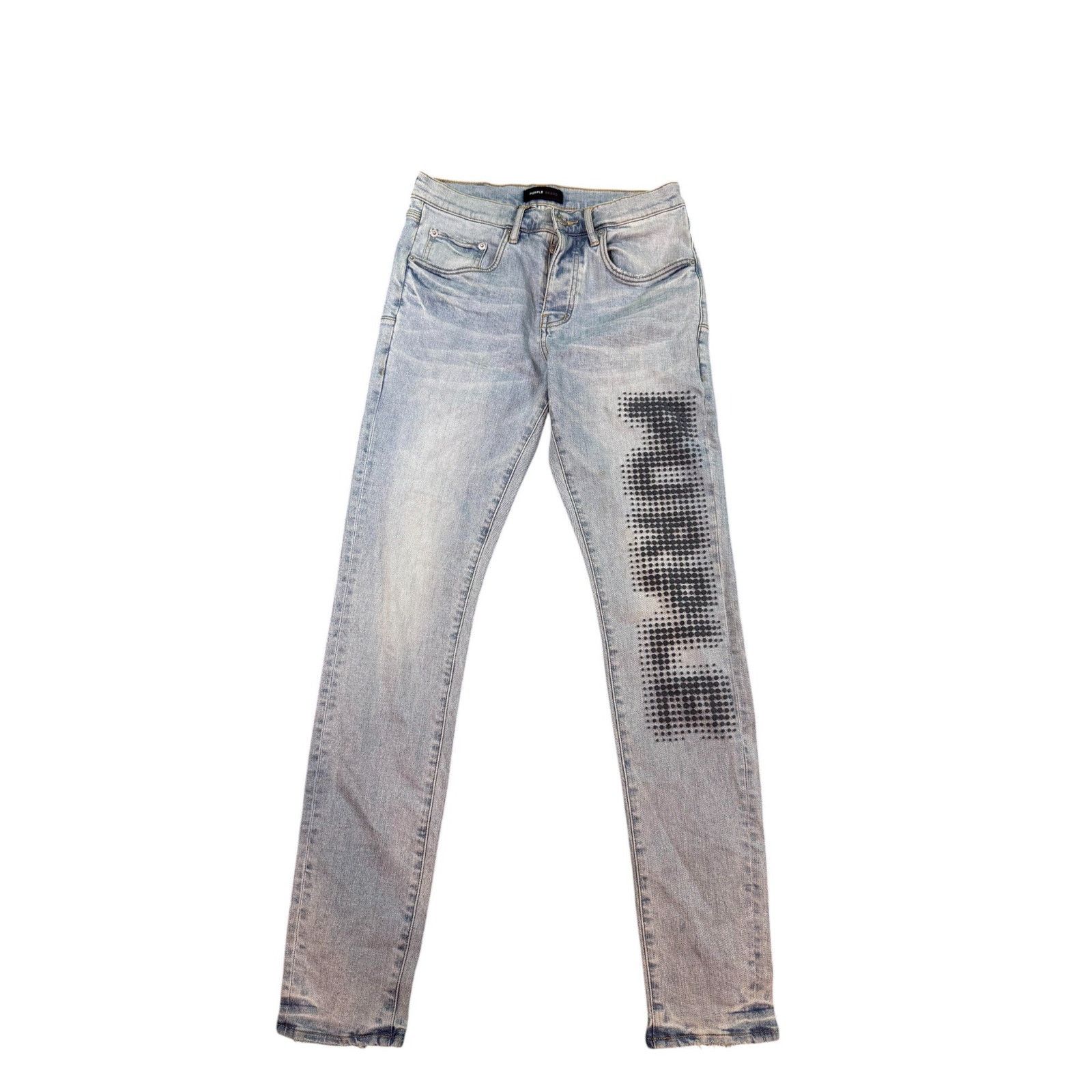 Purple Brand Purple Brand Halftone Worldmark Light Wash Jeans Size US 30 / EU 46 - 1 Thumbnail