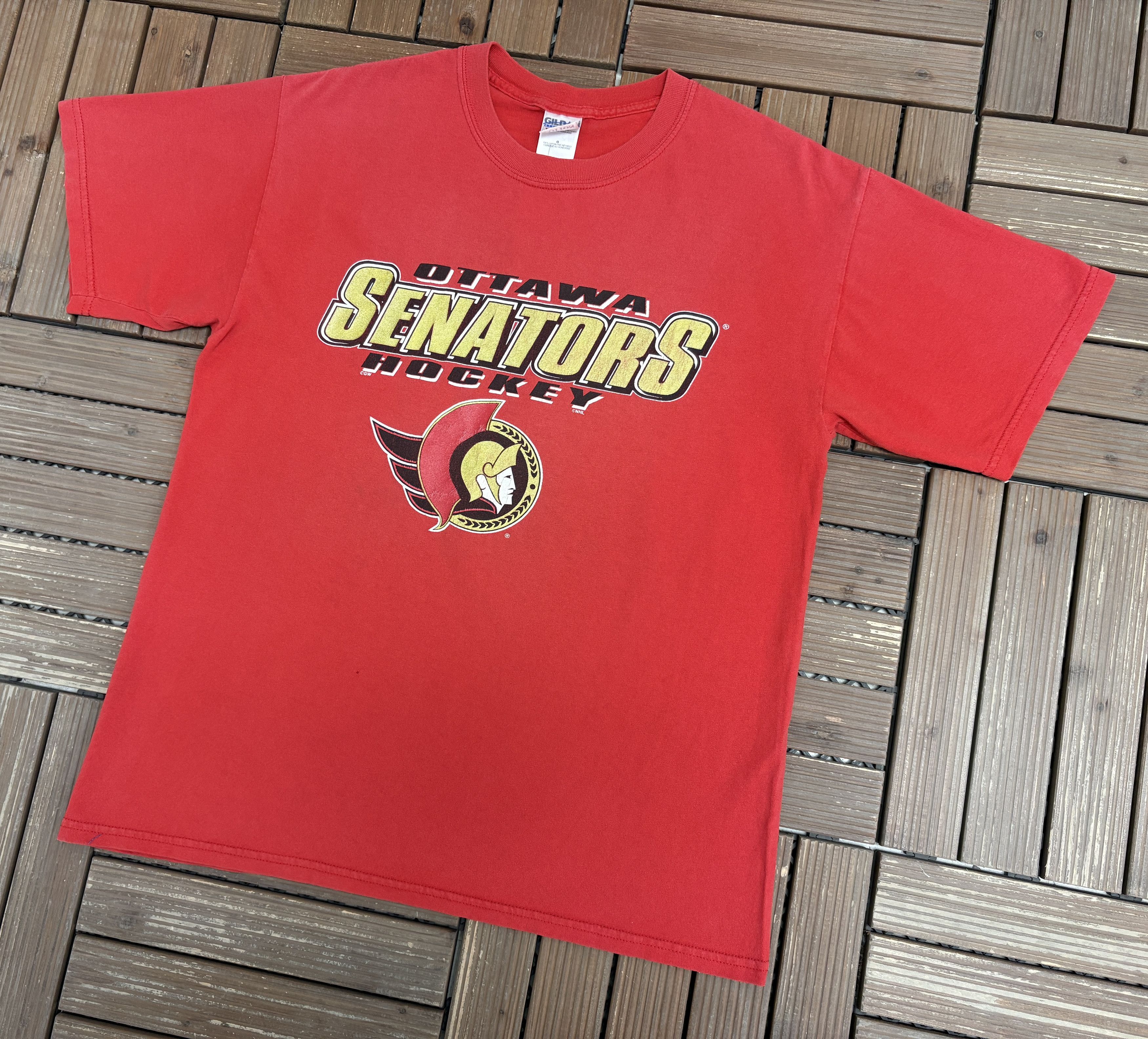 Vintage Ottawa Senators Hockey Vintage Red T-Shirt Tee Size US L / EU 52-54 / 3 - 2 Thumbnail
