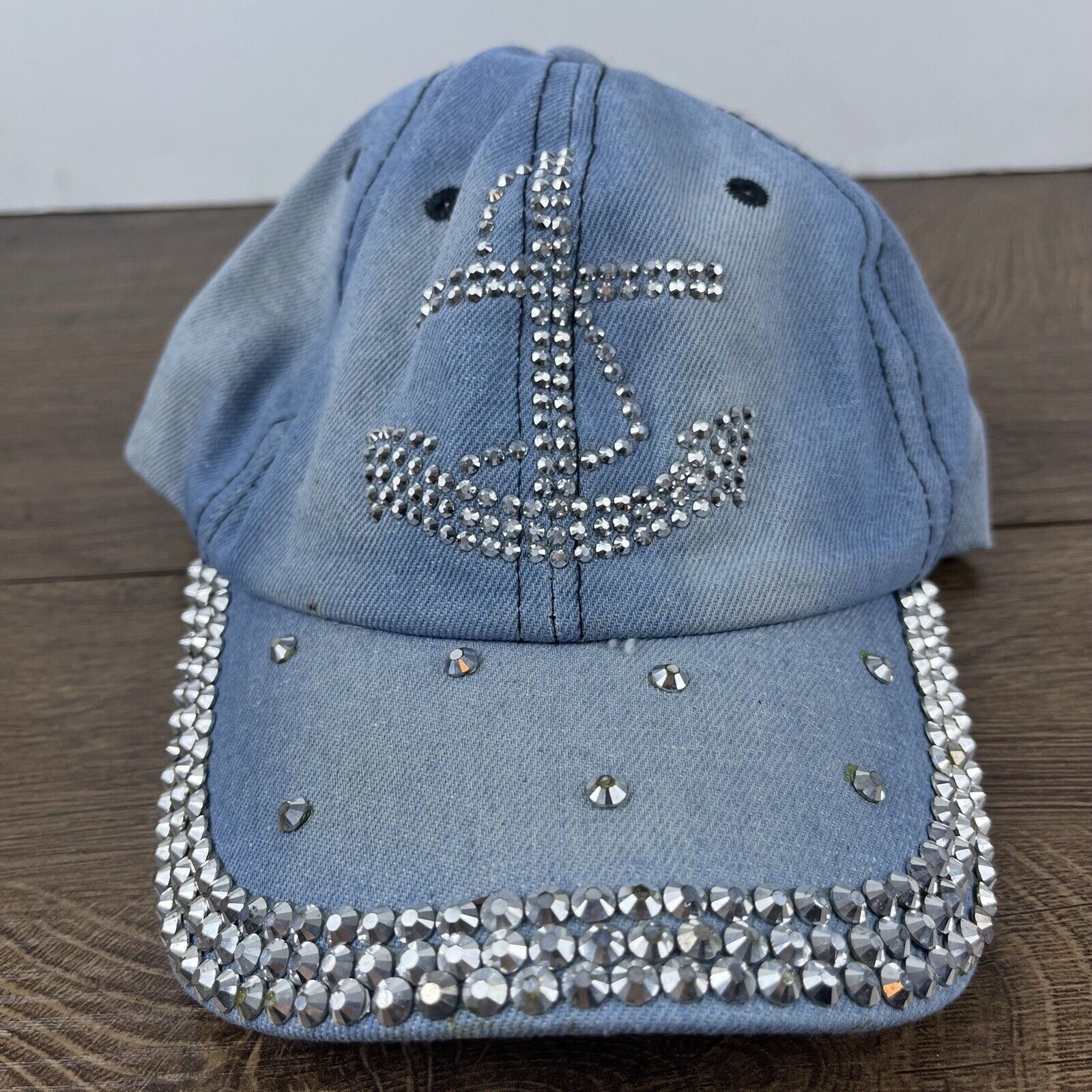 Other Anker Hat Glitter Diamond Anker Adjustable Hat Blue Hat Adul Size ONE SIZE - 4 Thumbnail