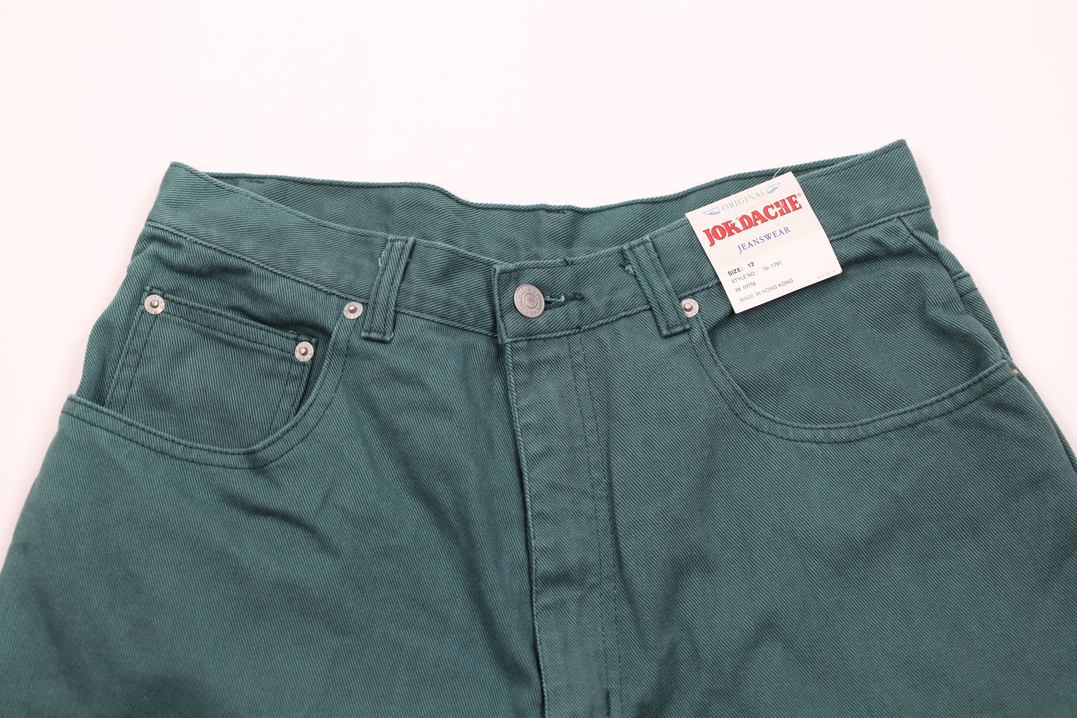 Vintage Deadstock Vintage 90s Streetwear Jean Shorts Jorts Green Size 34" / US 12 / IT 48 - 2 Thumbnail