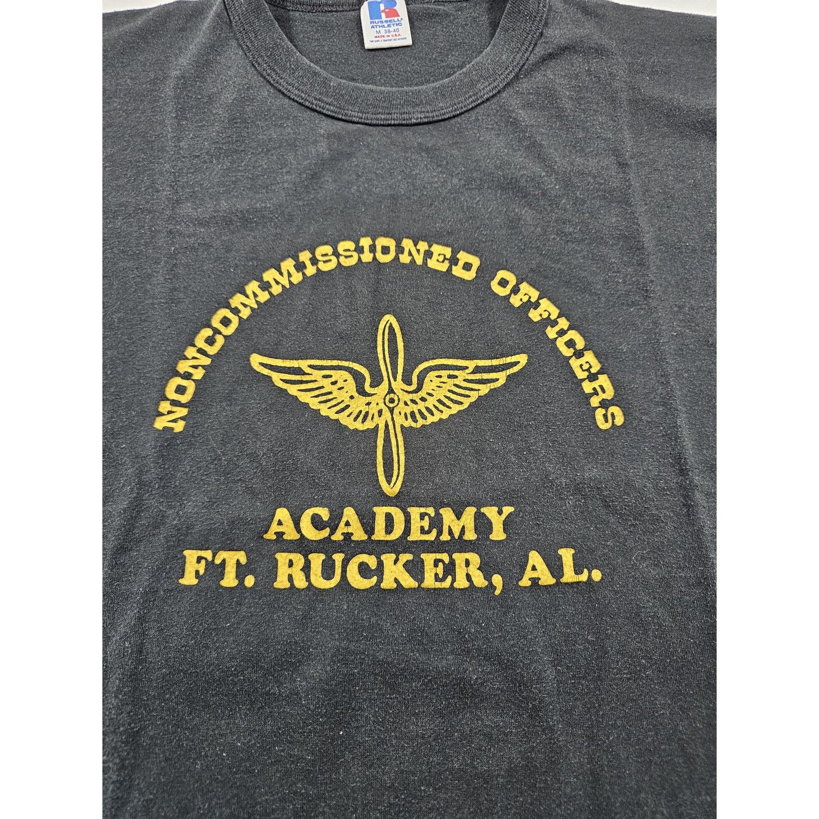 Russell Athletic Noncommissioned Officers Academy T-Shirt Ft. Rucker Black M Size US M / EU 48-50 / 2 - 2 Thumbnail