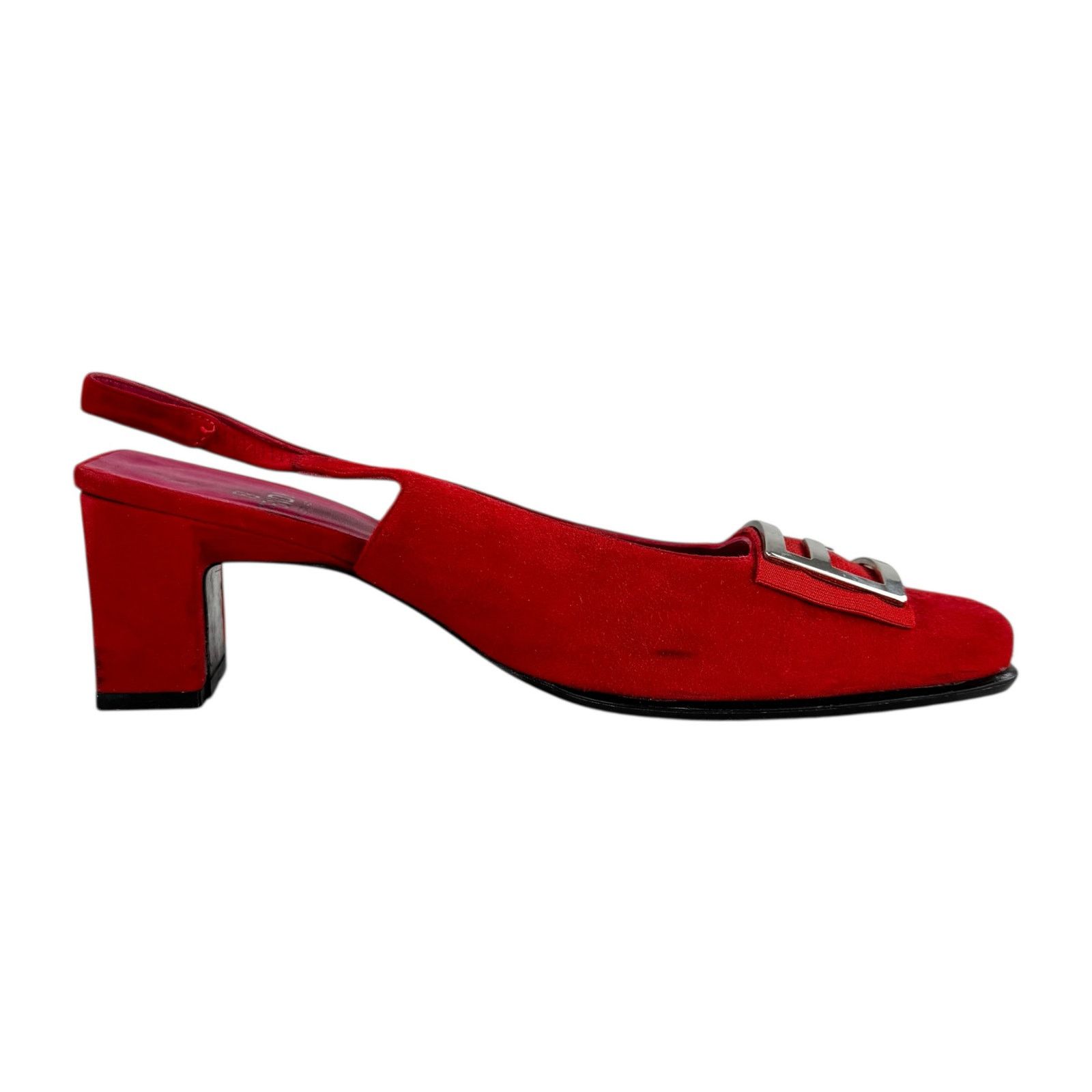 Fendi Fendi Vintage Red Suede Heels Size US 7.5 / IT 37.5 - 4 Thumbnail