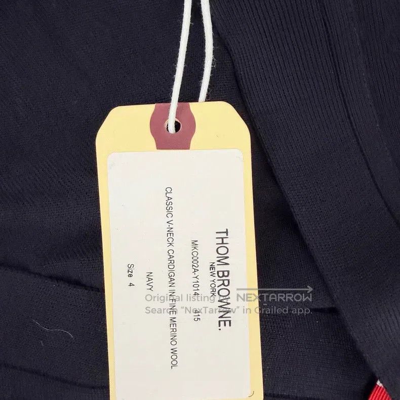 Thom Browne Thom Browne Black four-striped wool cardigan Size US XL / EU 56 / 4 - 4 Thumbnail