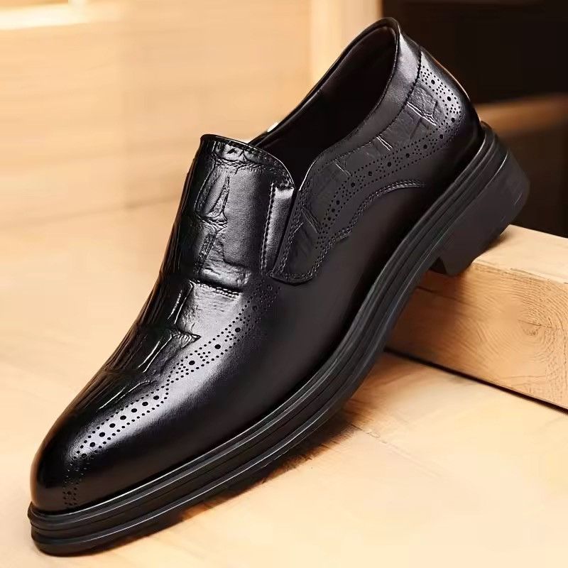 Japanese Brand Crocodile Embossed Slip-On Loafer Dress Shoe Size US 10 / EU 43 - 2 Thumbnail