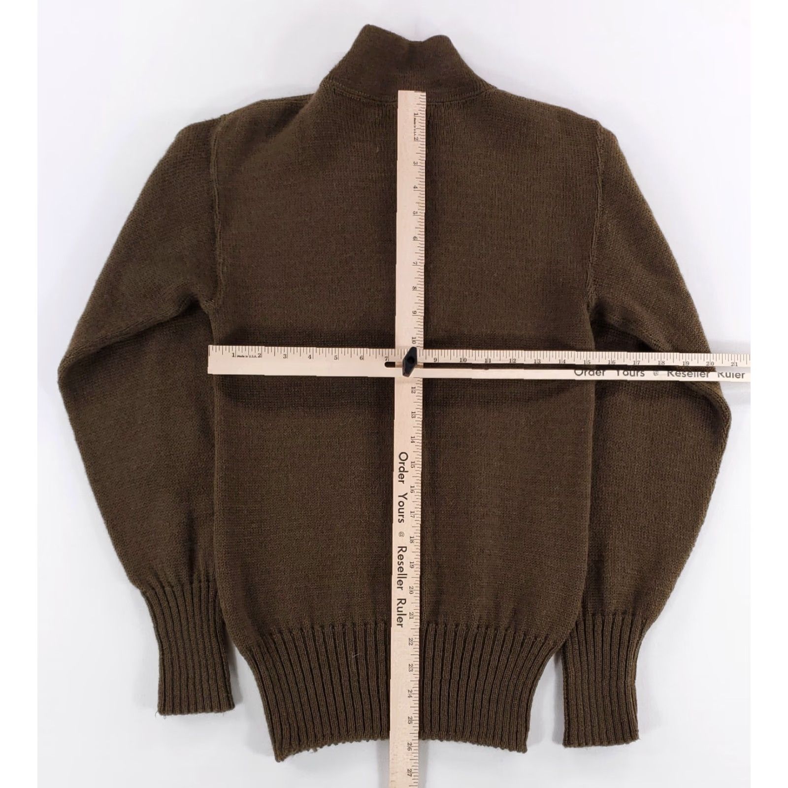 Vintage VINTAGE US Army Wool 5 Button Henley Pullover Sweater Mens M Green Size US M / EU 48-50 / 2 - 4 Thumbnail