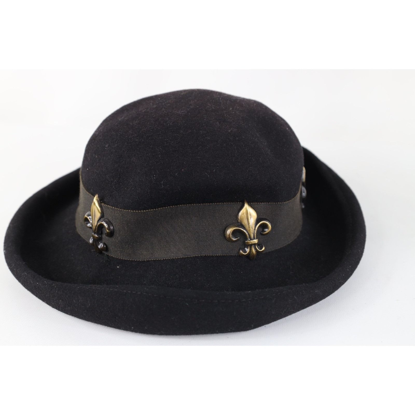 Vintage Vintage 90s Express Felt Wool Fleur de Lis Boho Chic Hat Cap Size ONE SIZE - 1 Thumbnail