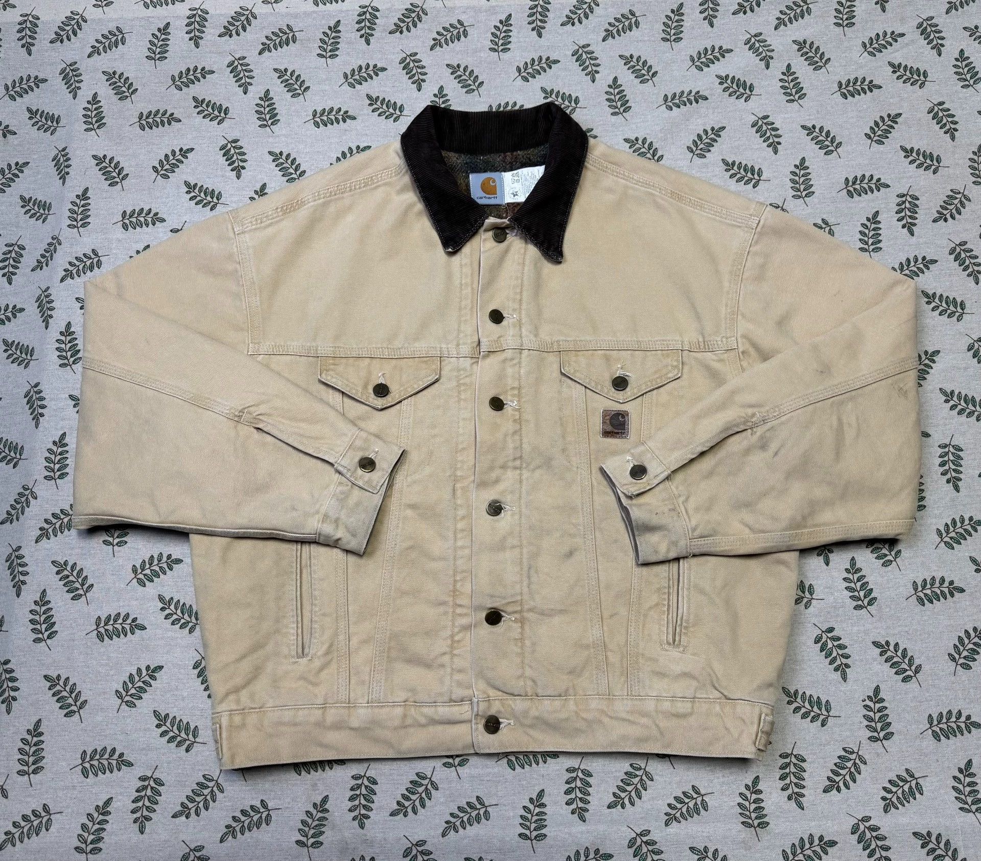 Carhartt Vintage Carhartt J10 JB0695 Wheat L 1997 Washed Jacket Size US L / EU 52-54 / 3 - 1 Thumbnail