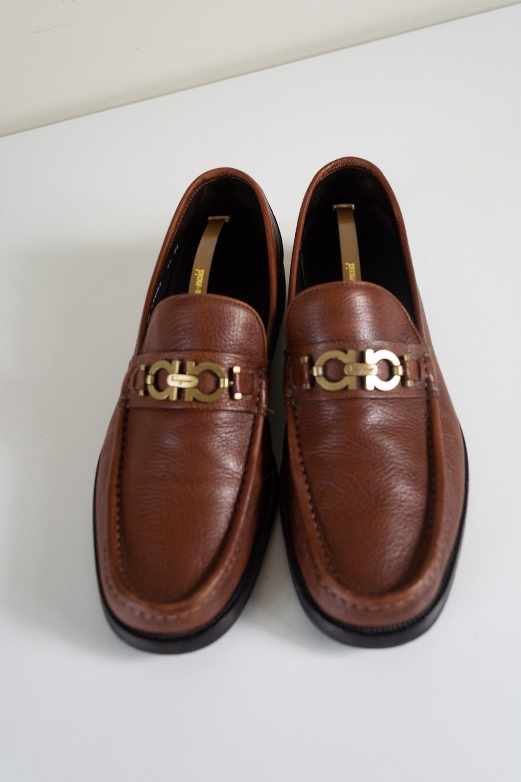 Salvatore Ferragamo Salvatore Ferragamo brown leather loafers shoes gold Size US 8.5 / EU 41-42 - 6 Thumbnail
