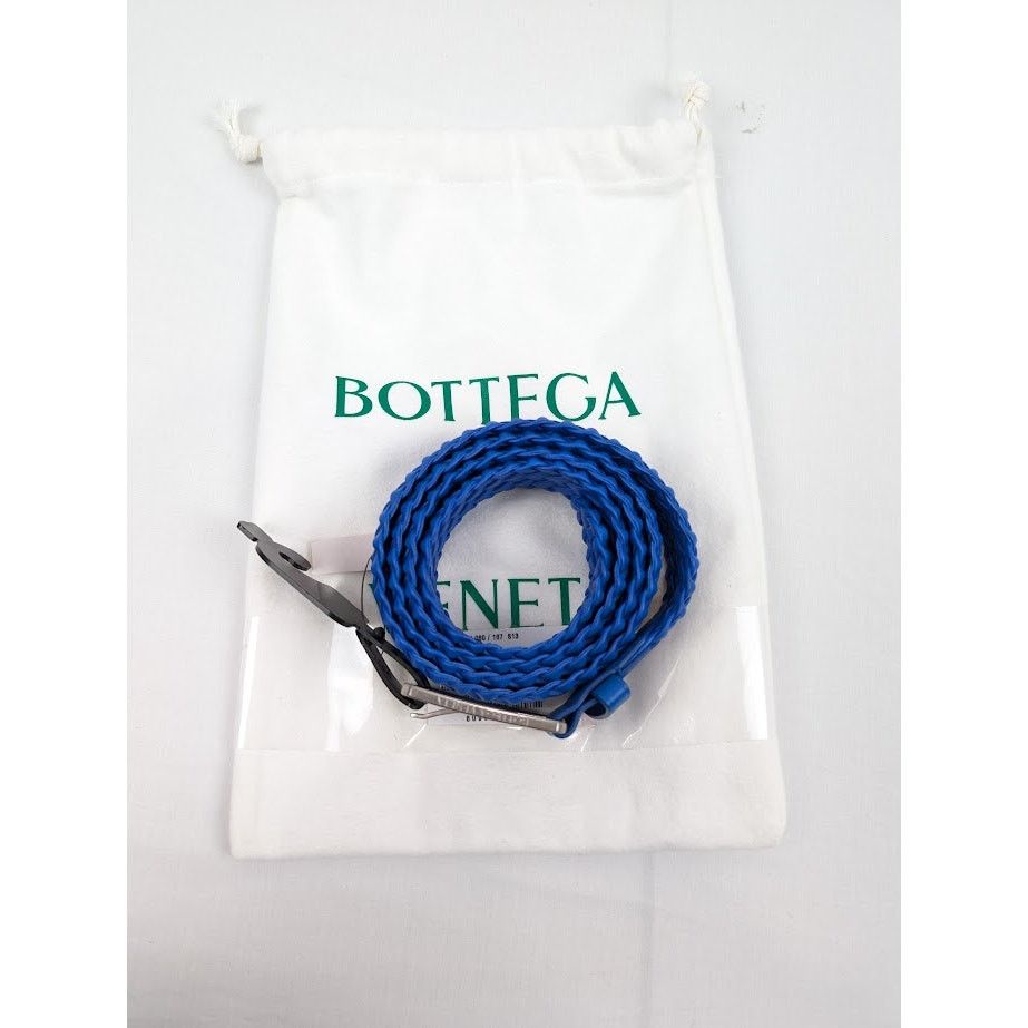 Bottega Veneta o1rshd1 Size: 105 / Nappa Woven Chevron Belt in Blue Size 40 - 21 Thumbnail