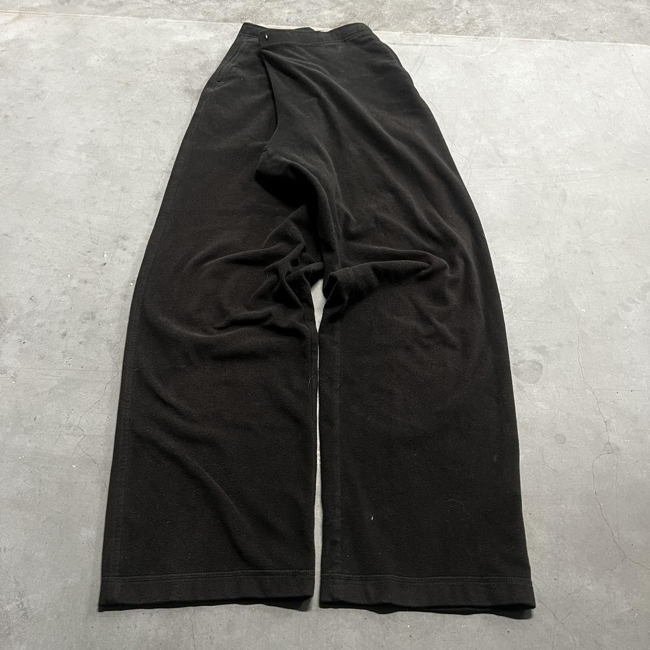 Japanese Brand × Vintage Vintage Y2K Baggy Black Wideleg Sweatpants with Pockets! Size US 34 / EU 50 - 2 Thumbnail