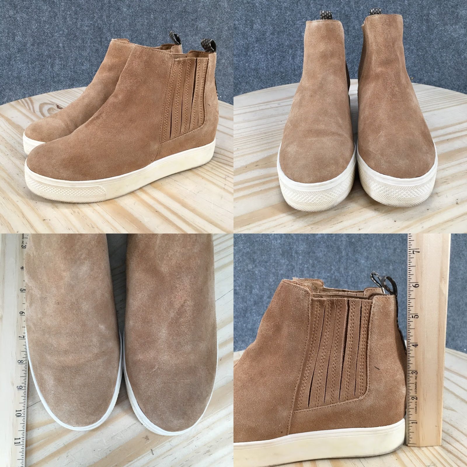 Dolce Vita Dolce Vita Boots Women Chelsea Leather Pull On Hidden Wedge Casual Brown 8.5 M Shoe Size US 9 / IT 39 - 8 Thumbnail