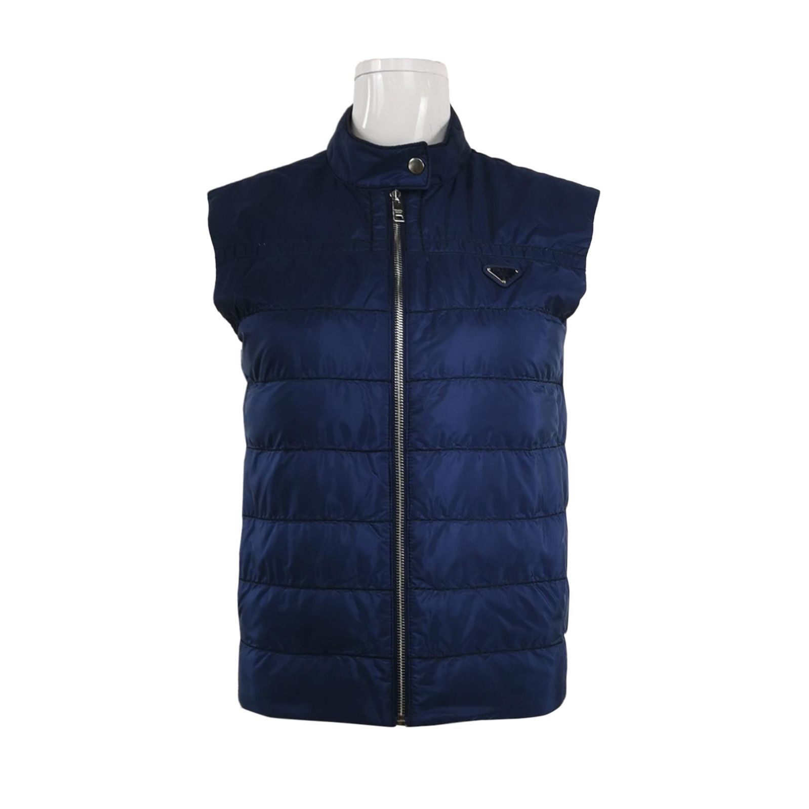 Prada Prada Navy Padded Sleeveless Vest - dmc Size M / US 6-8 / IT 42-44 - 1 Thumbnail