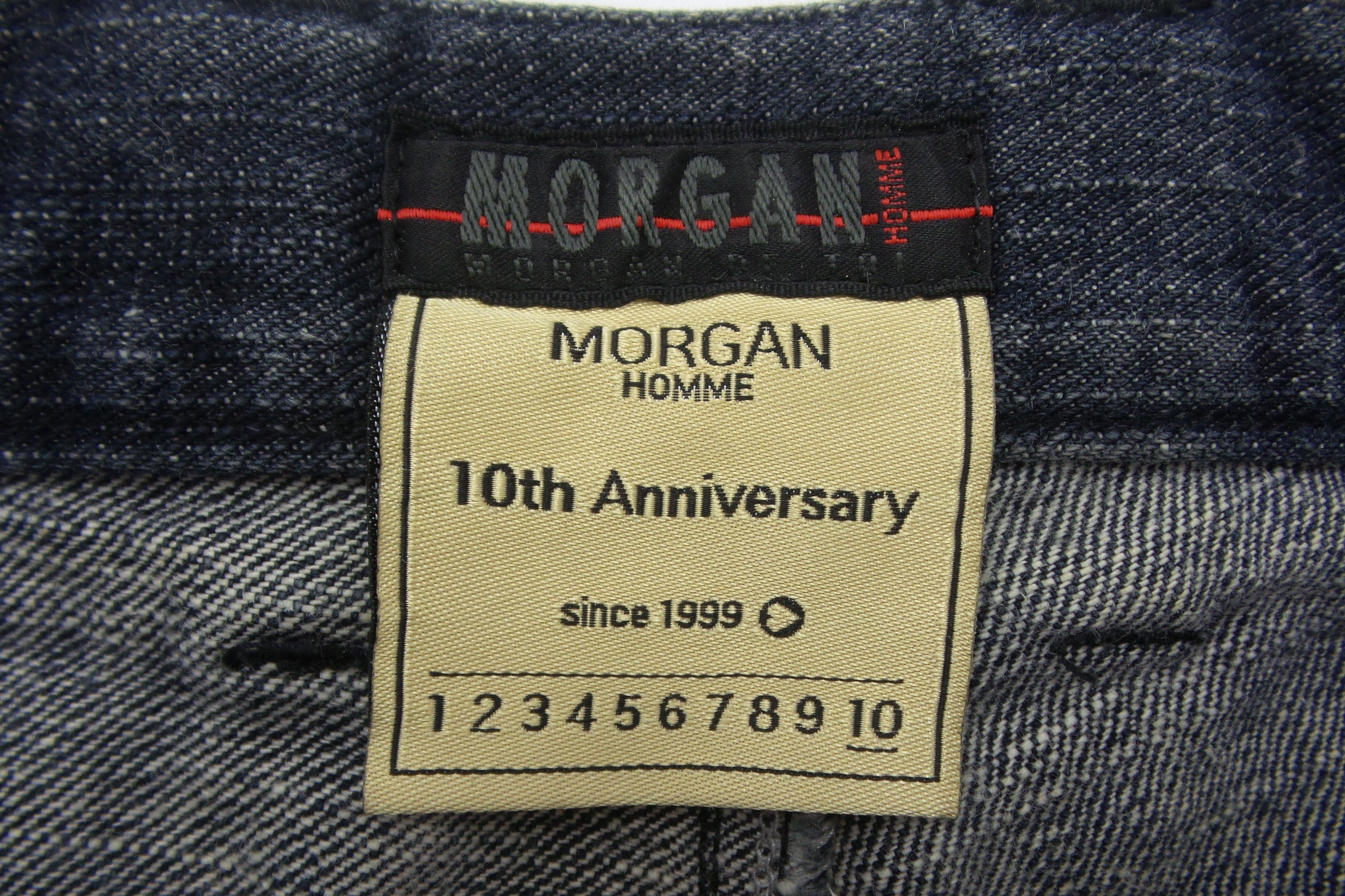 Japanese Brand × Morgan Homme DISTRESSED Morgan Homme 10th Anniversary Jeans W33xL43.5 Size US 33 - 3 Thumbnail