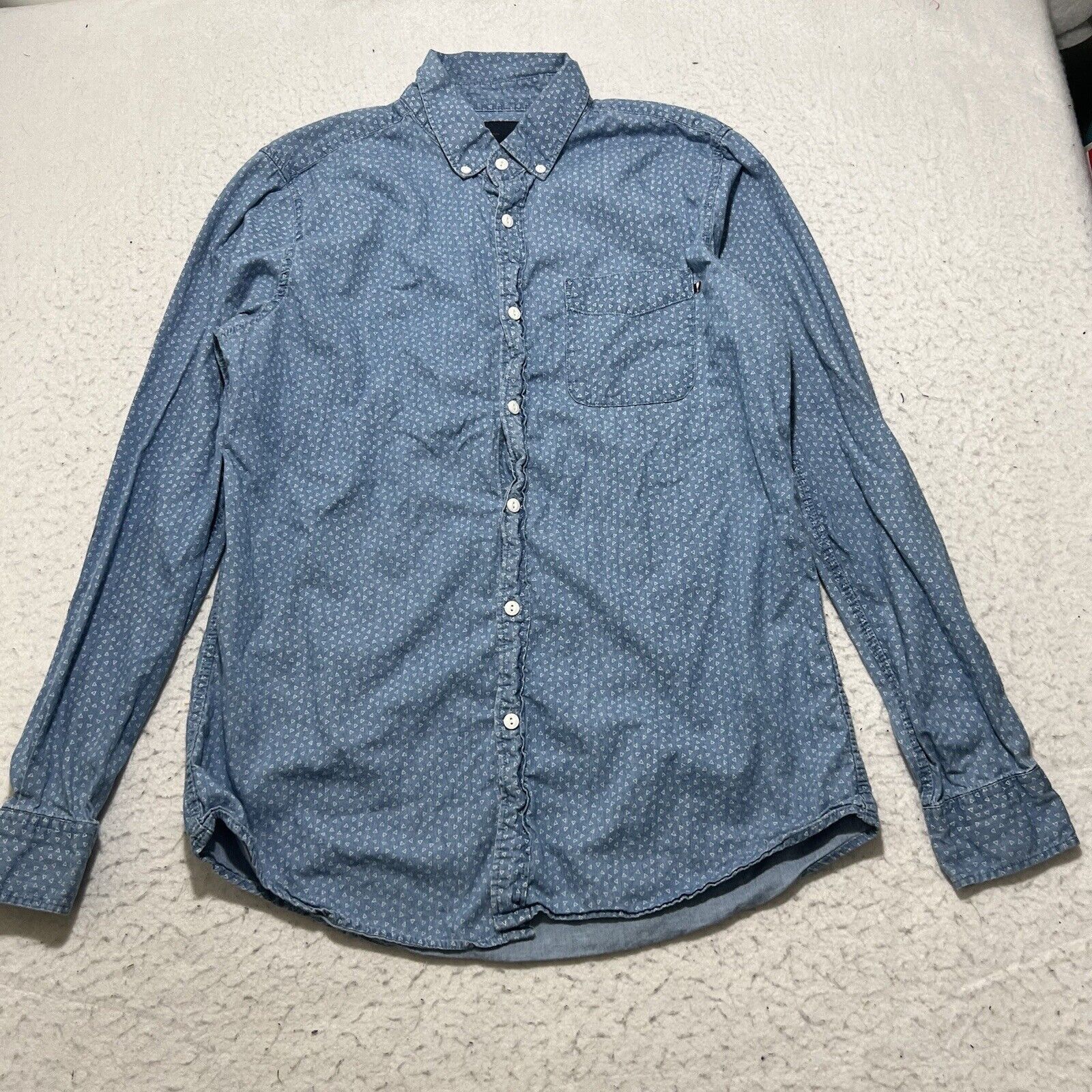 Cotton On Cotton On Medium Button Down Triangle Pattern Dress Shirt Size US M / EU 48-50 / 2 - 1 Thumbnail