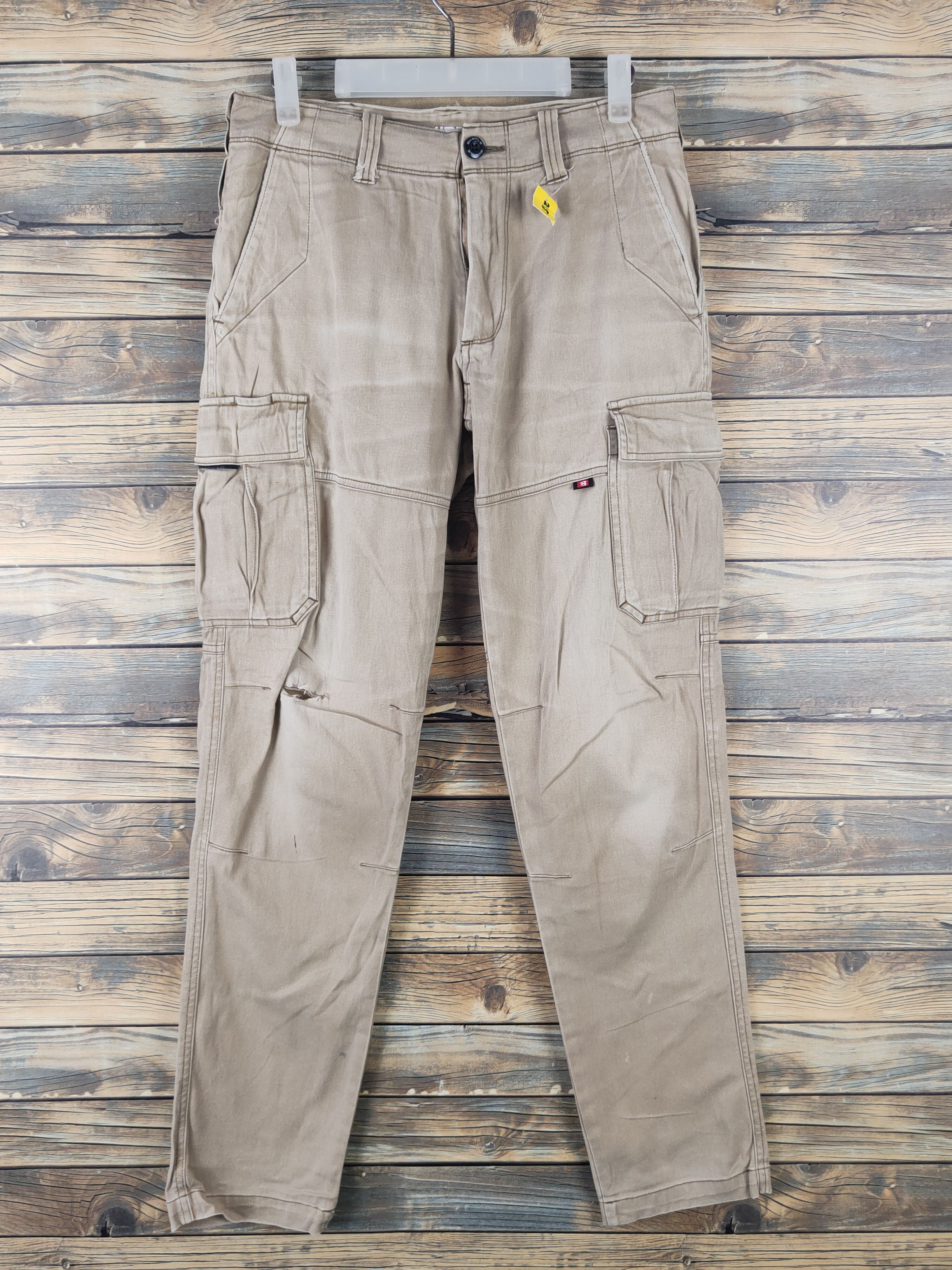 Japanese Brand DL Burtle Beige Multipocket Cargo Pants #2151 Size US 29 - 1 Thumbnail