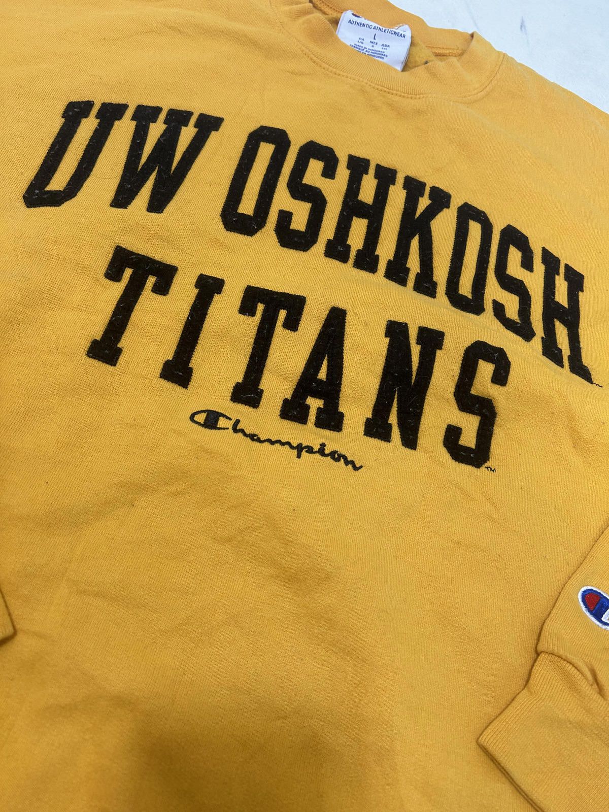 Champion Champion UW Oshkosh Titans Yellow Sweatshirt Large Size US L / EU 52-54 / 3 - 3 Thumbnail