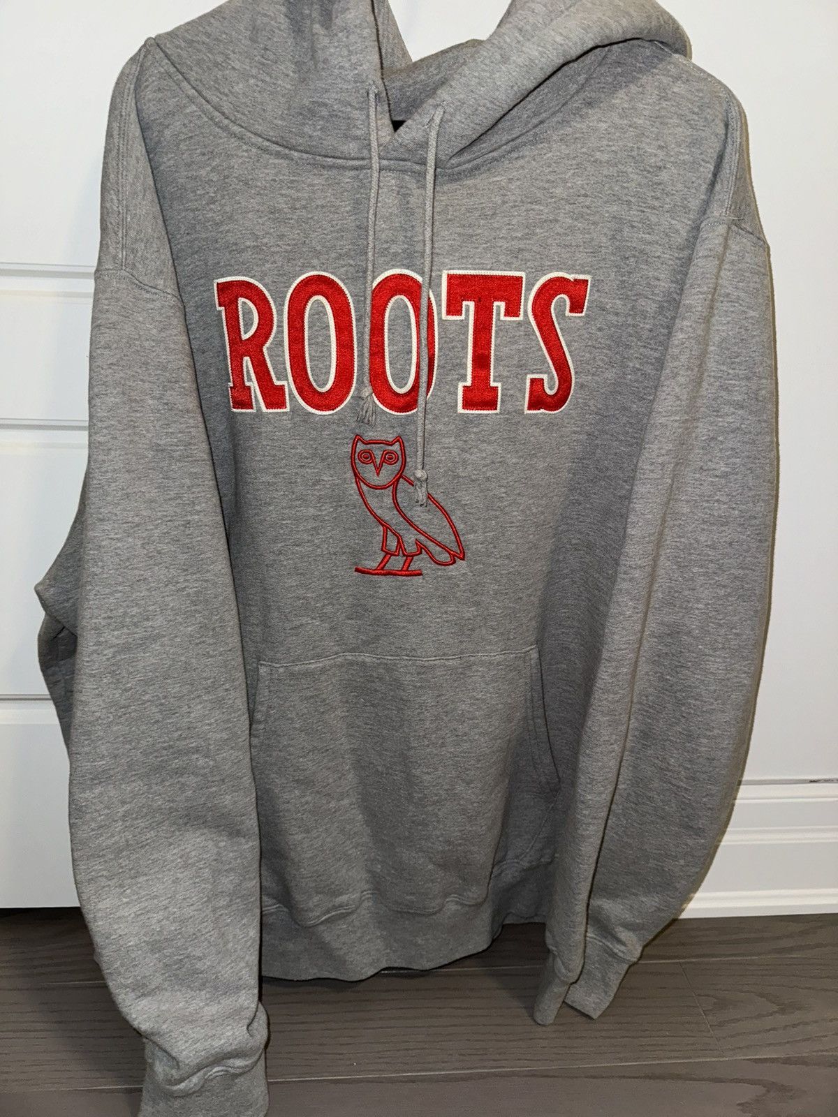 Image of Octobers Very Own Ovo Roots Hoodie in Grey, Men's (Size 2XL)