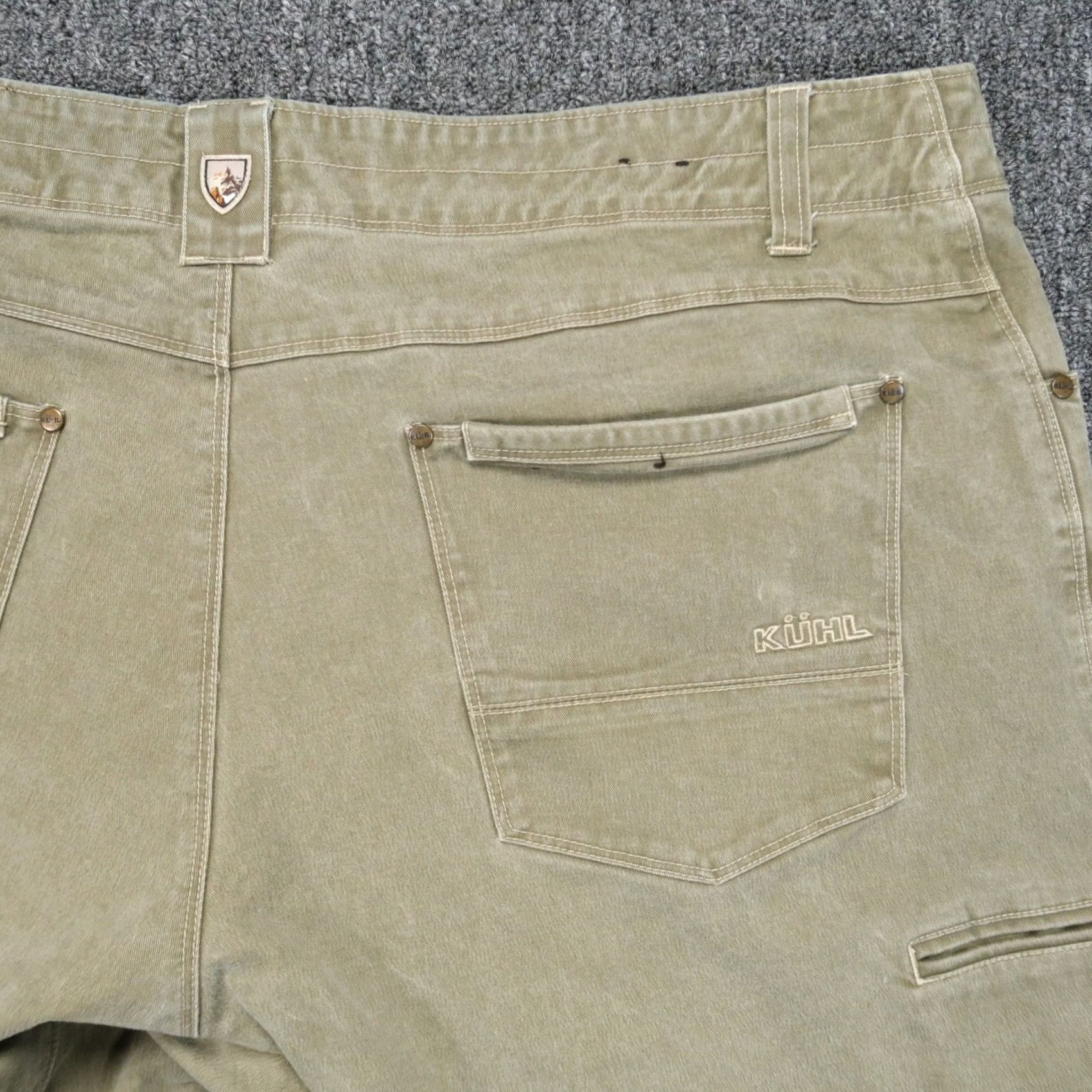 Vintage Kuhl Pants Men 40x30 Green Rydr Vintage Patina Dye Canvas Stretch Hiking Outdoor Size US 40 / EU 56 - 7 Thumbnail