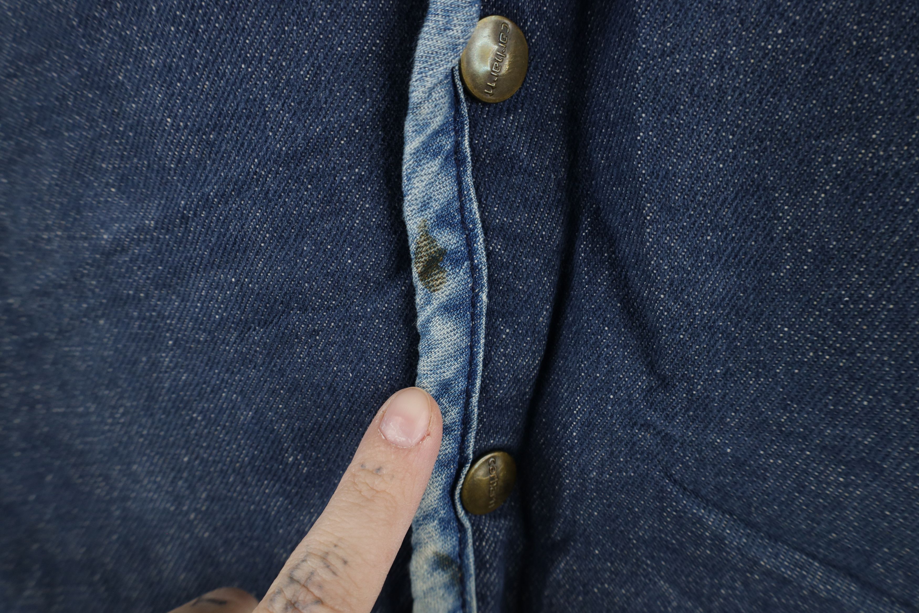 Carhartt × Vintage Vintage 80s Carhartt Deep Pile Fleece Lined Denim Vest USA Size US L / EU 52-54 / 3 - 4 Thumbnail