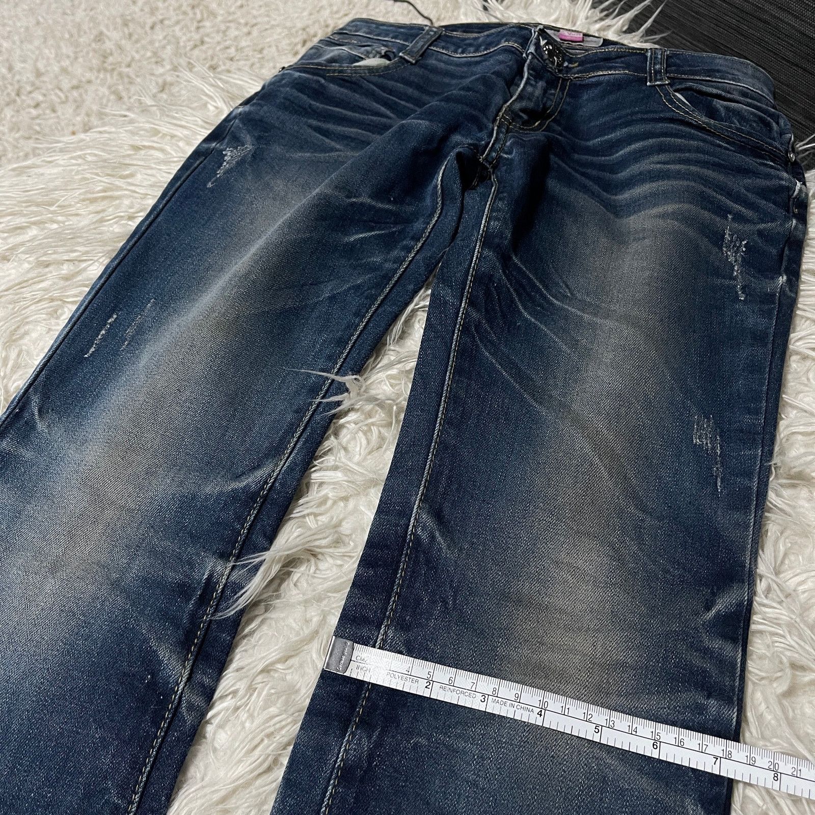 Hysteric Glamour × Japanese Brand × Vintage Vintage Japanese Brand Faded Wash Low-rise Denim Jeans Blue Size 30" / US 8 / IT 44 - 11 Thumbnail