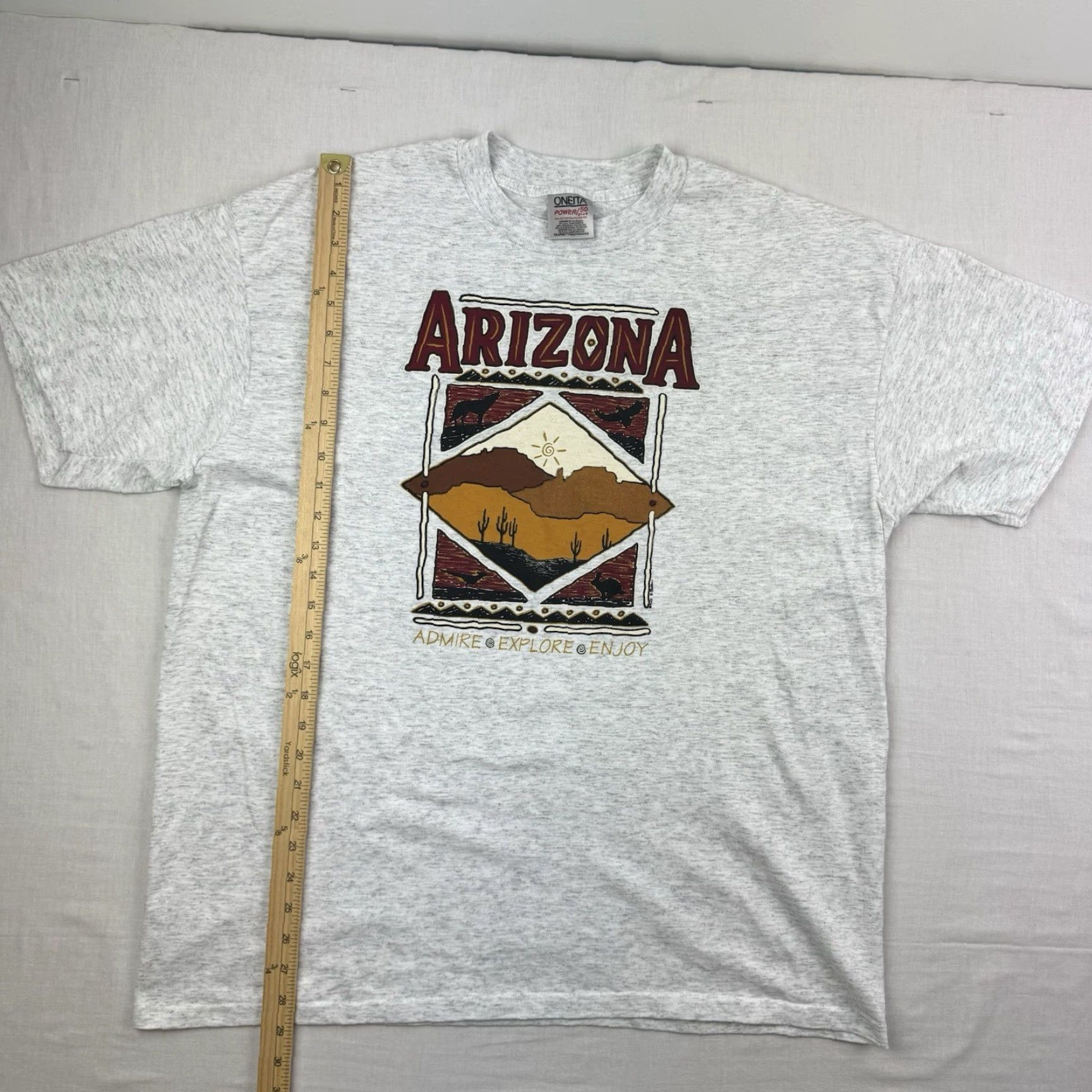 Vintage VINTAGE Arizona Nature T-Shirt Adult 2XL Gray Outdoor Desert 90s US Made Mens Size US XXL / EU 58 / 5 - 5 Thumbnail