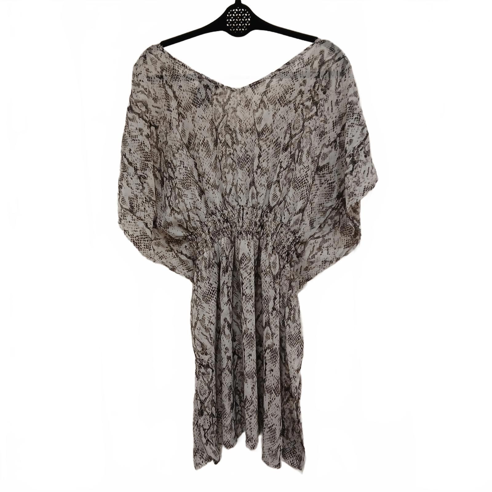 Bcbgmaxazria BCBG Maxazaria Large Snake Skin Short Kaftan Size L / US 10 / IT 46 - 8 Thumbnail