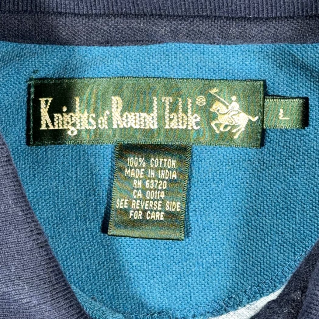 Vintage VINTAGE Knights Of Round Table Polo Shirt Adult LARGE Blue Oars Rowing 90s Size US L / EU 52-54 / 3 - 4 Thumbnail