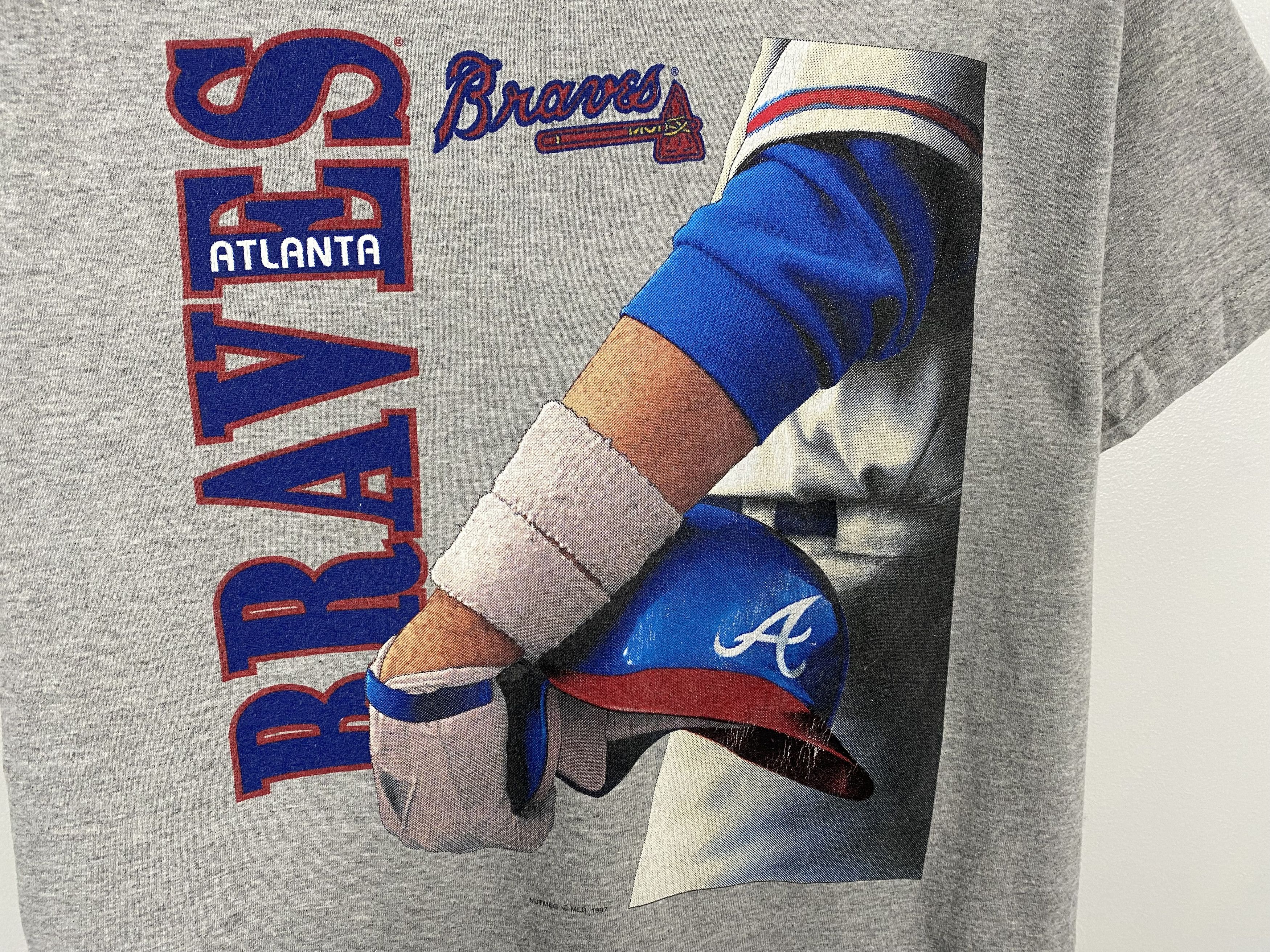 Lee Vintage 1997 MLB Atlanta Braves Helmet SS T-shirt Gray Size US L / EU 52-54 / 3 - 3 Thumbnail