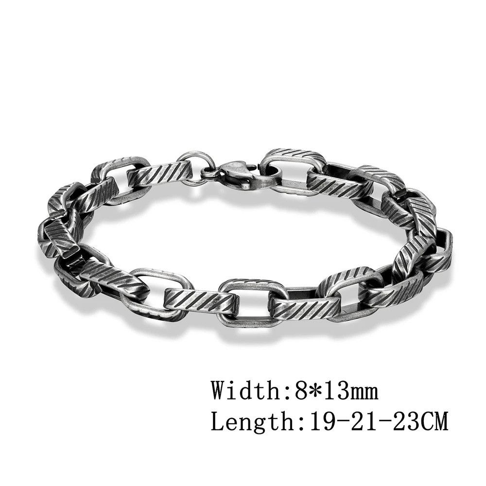 Other Punk Rock Cuban Link Chain Bracelet Bangles Gift For Him Size ONE SIZE - 6 Thumbnail