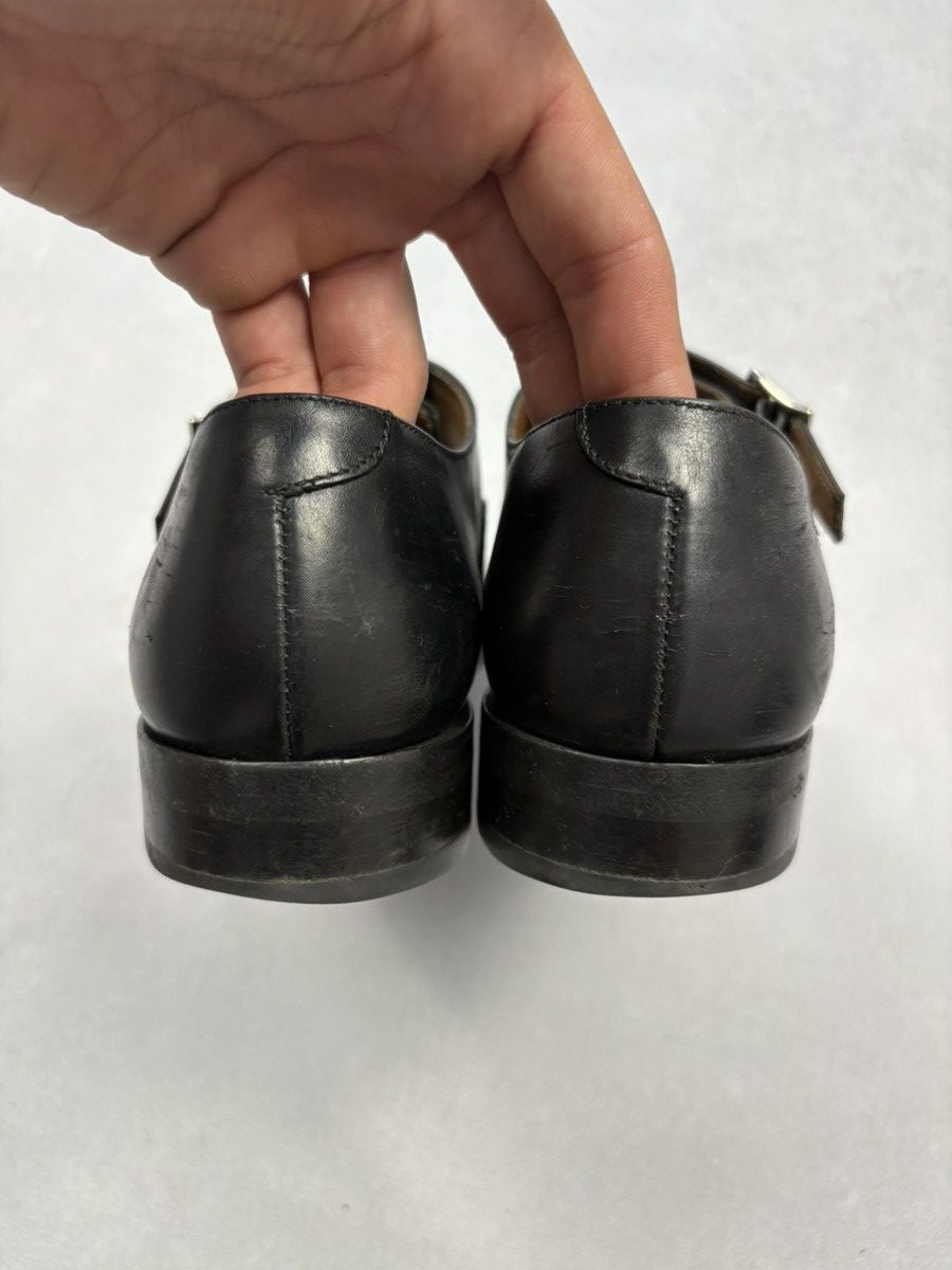 Franceschetti Franceschetti Black Leather Double Monk Strap Shoes Size US 8 / EU 41 - 3 Thumbnail